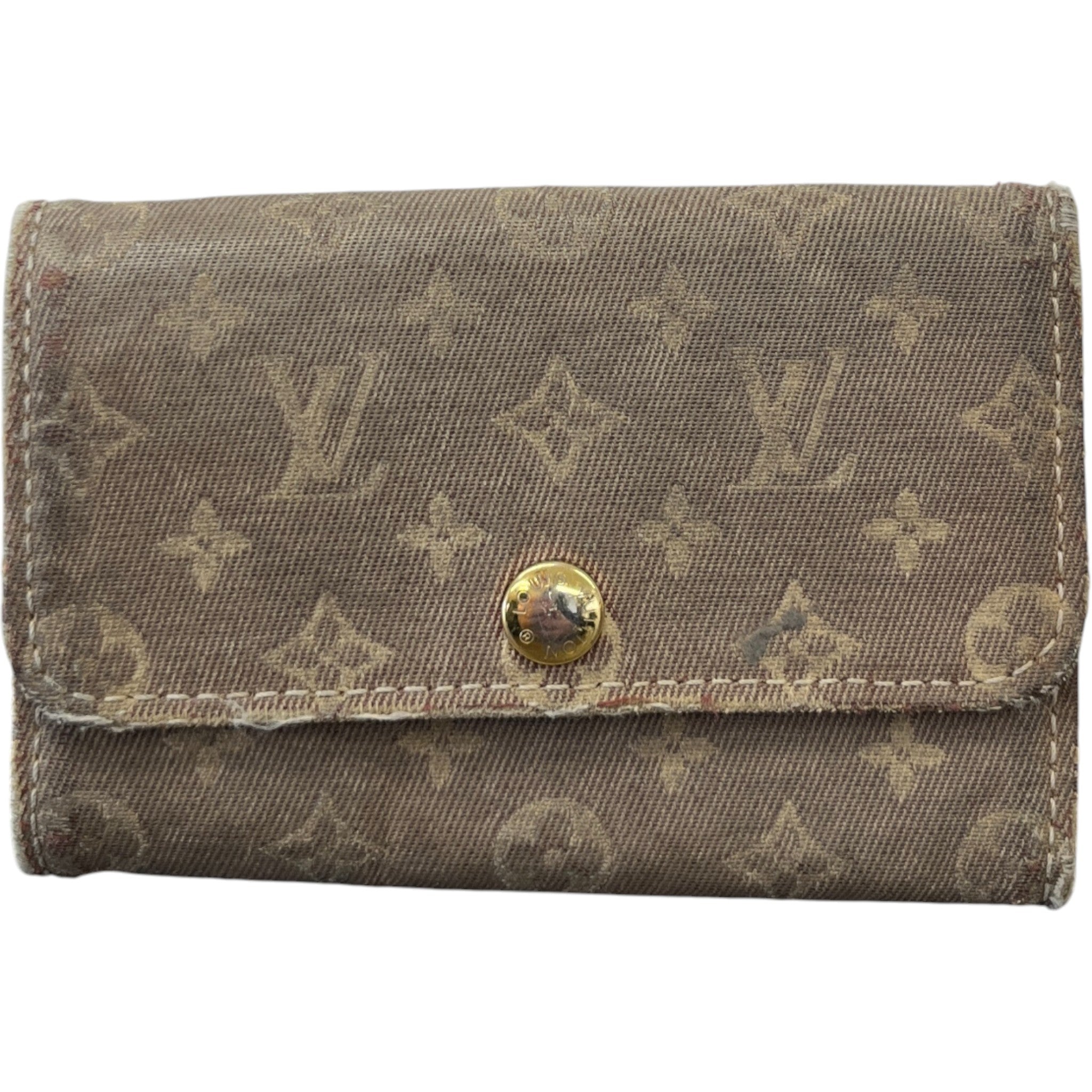 Men's Monogram Key Case Card Holder Beige