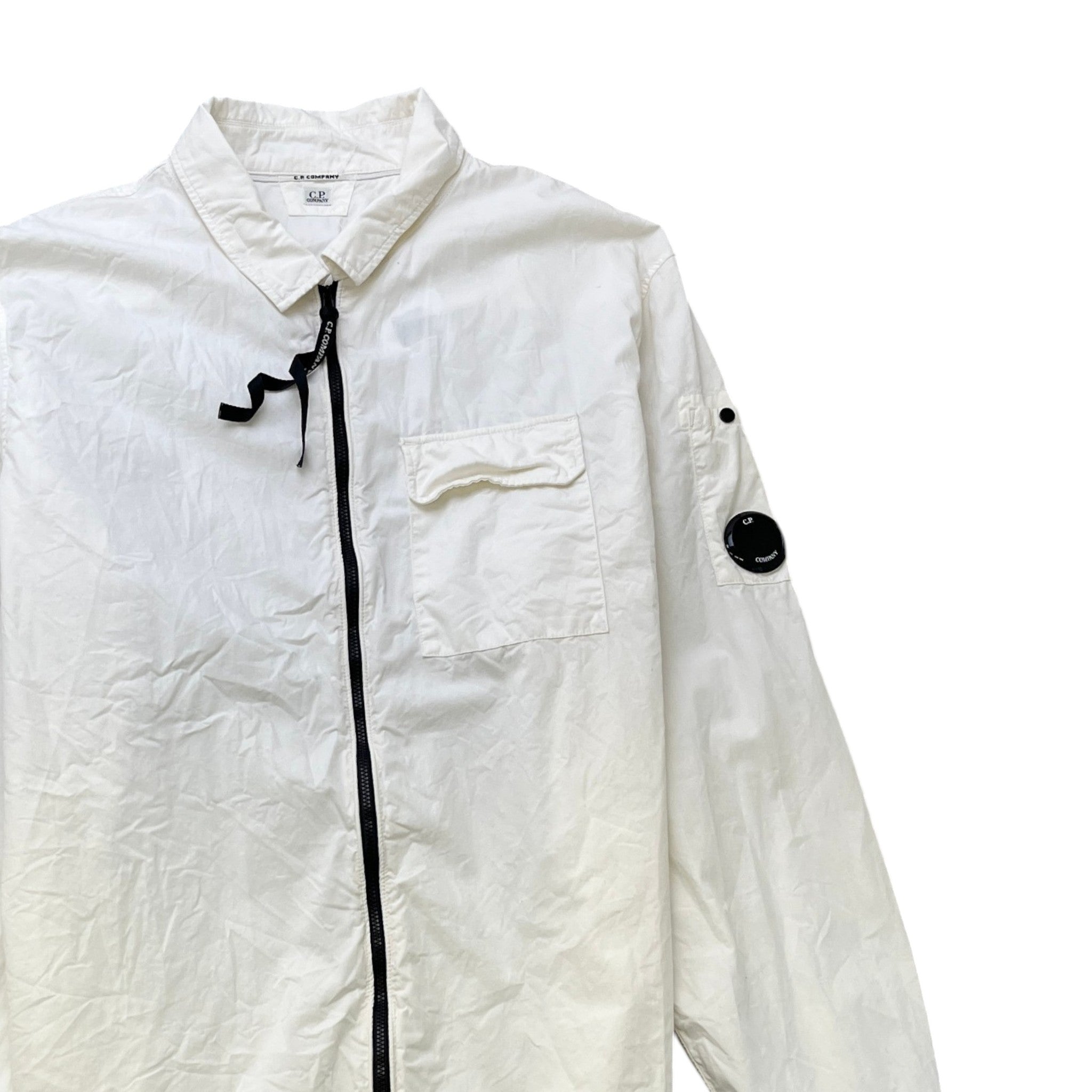 Men's Lens OverShirt Cream Size XXXL