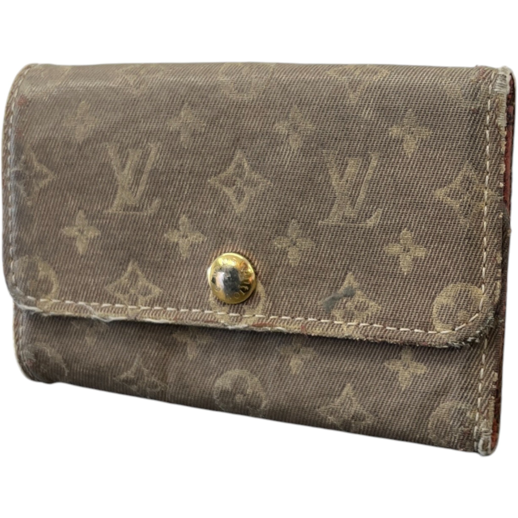 Men's Monogram Key Case Card Holder Beige