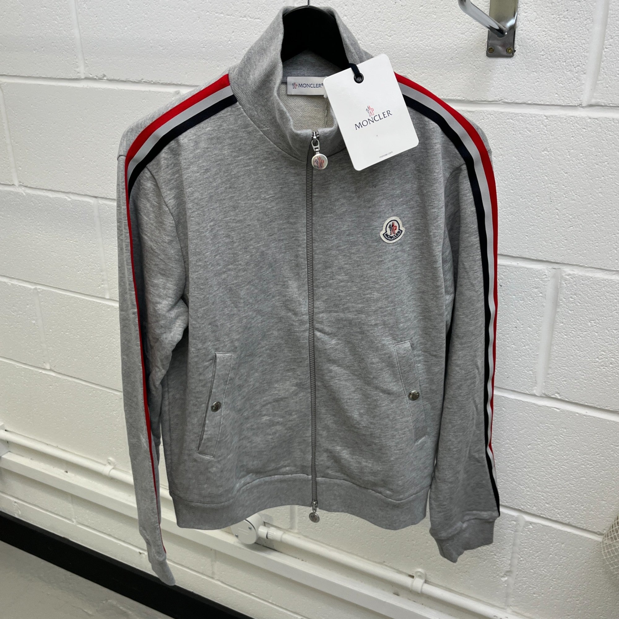 Men's Maglia Stripe Track Jacket Grey Size M