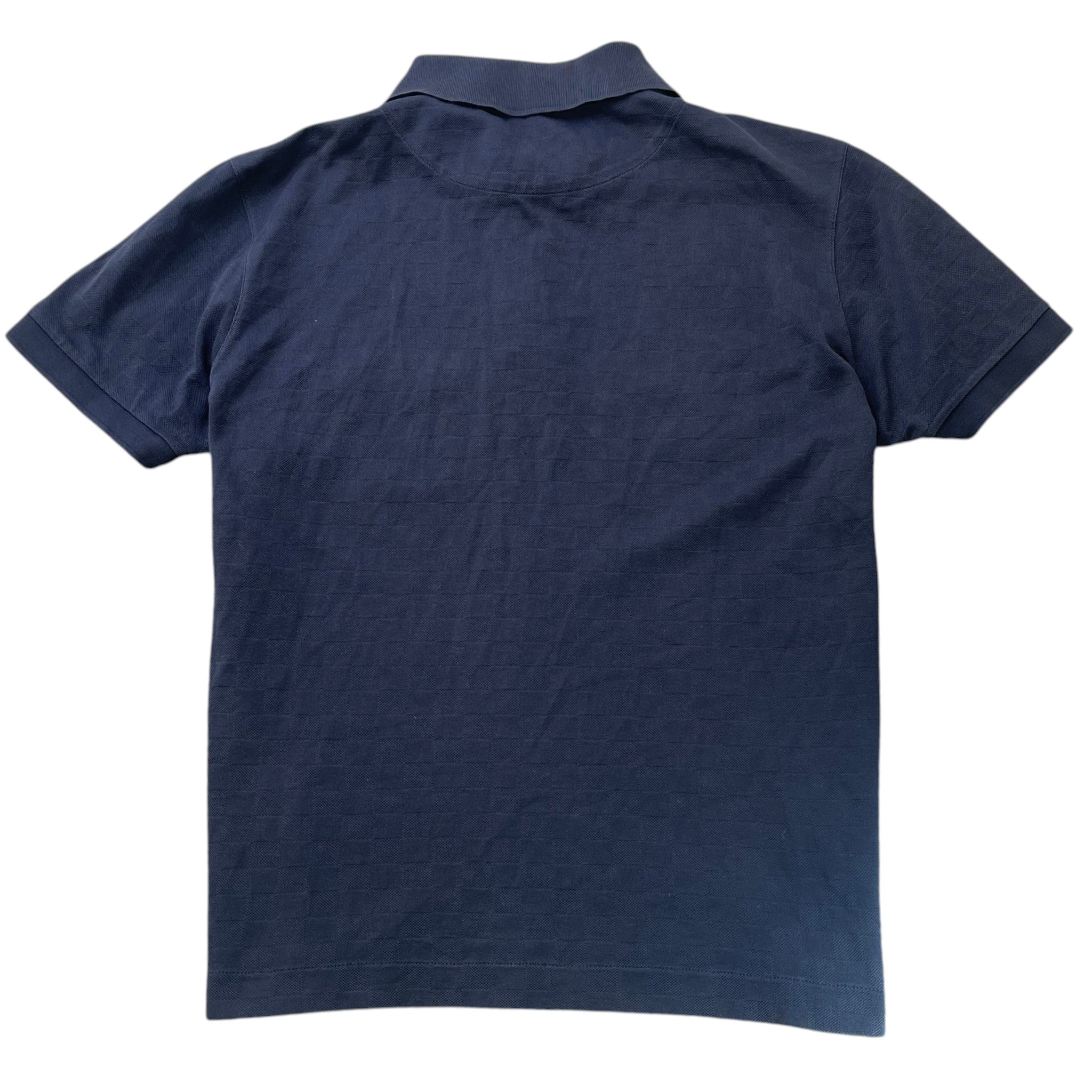 Men's Damier Polo Shirt Navy Size M