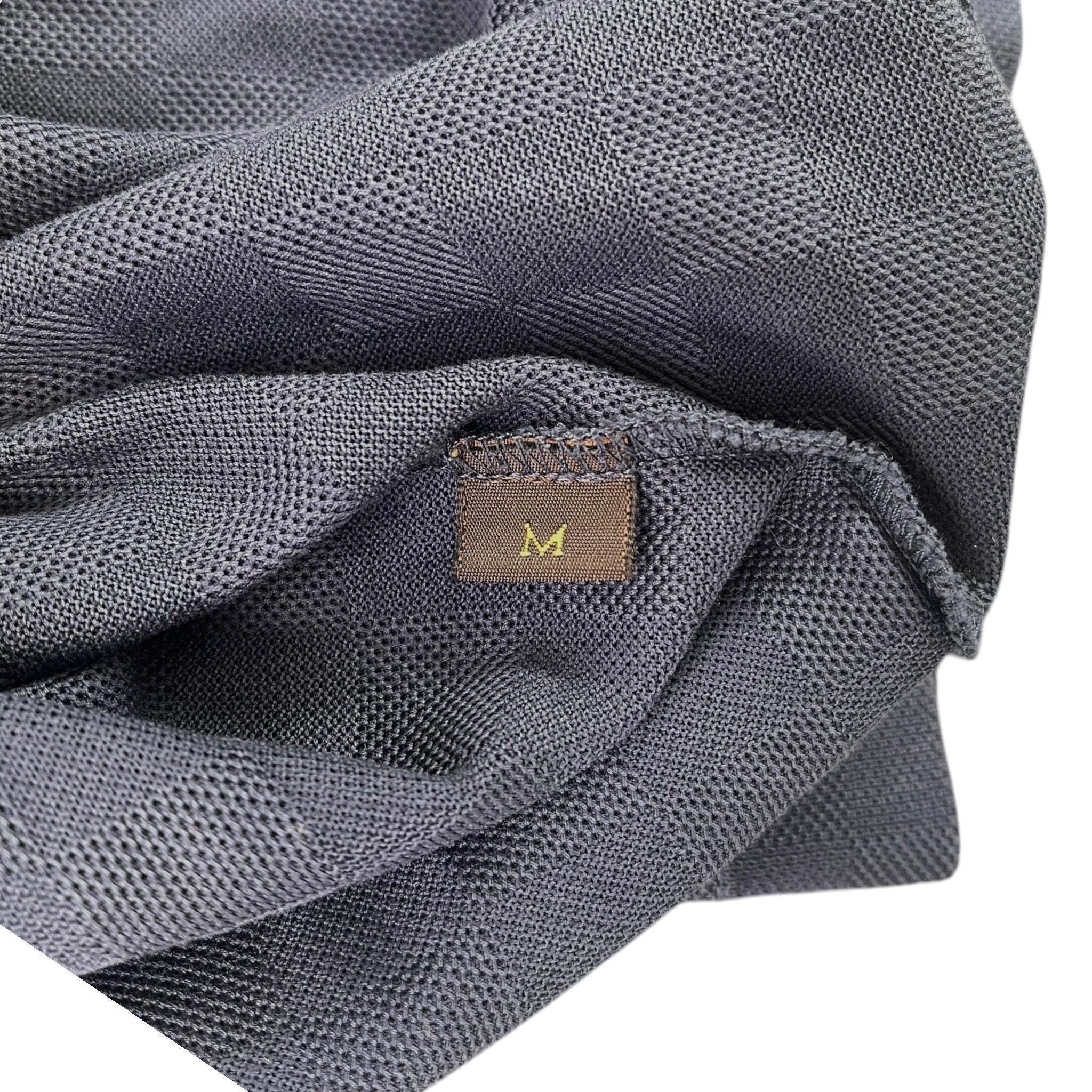 Men's Damier Polo Shirt Navy Size M