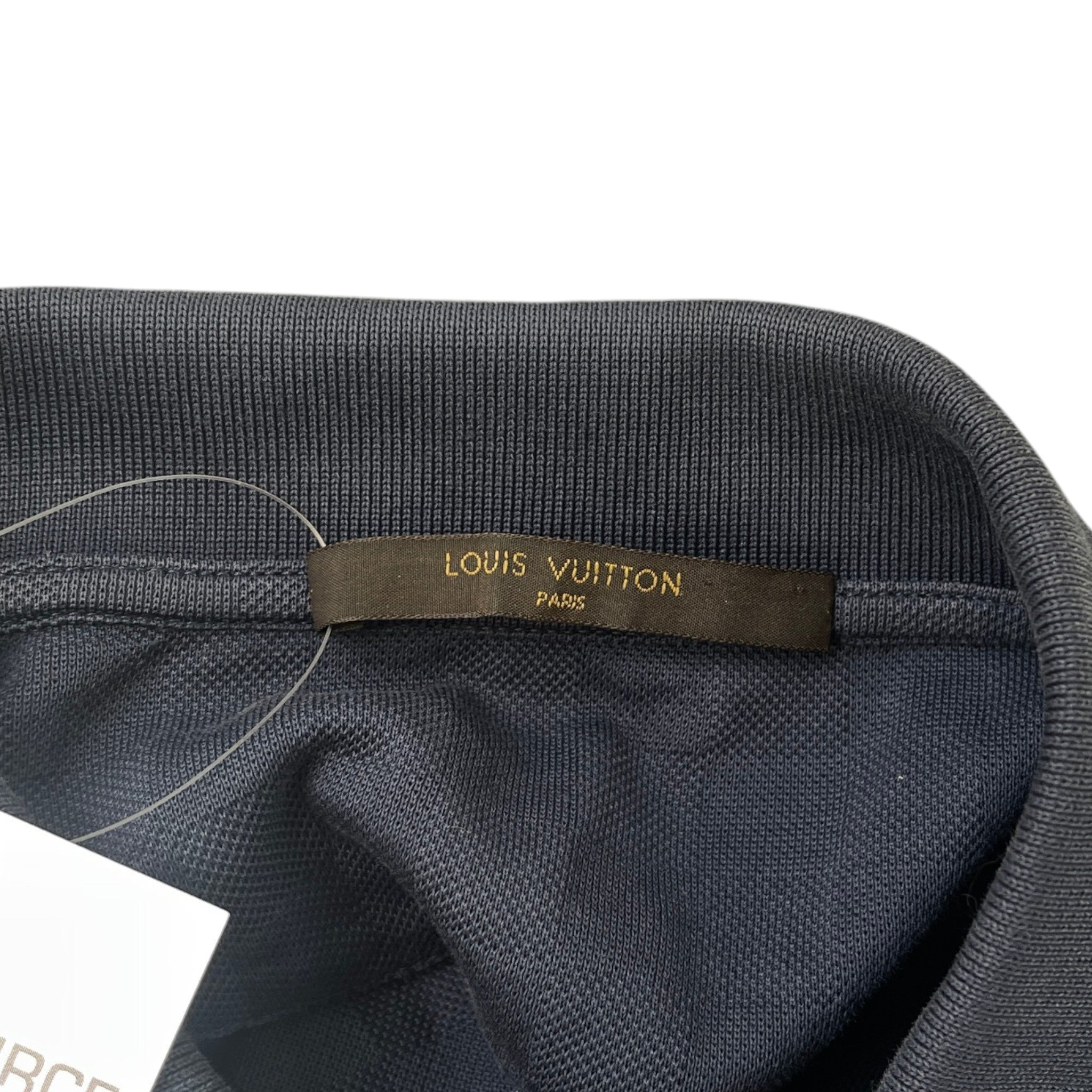 Men's Damier Polo Shirt Navy Size M