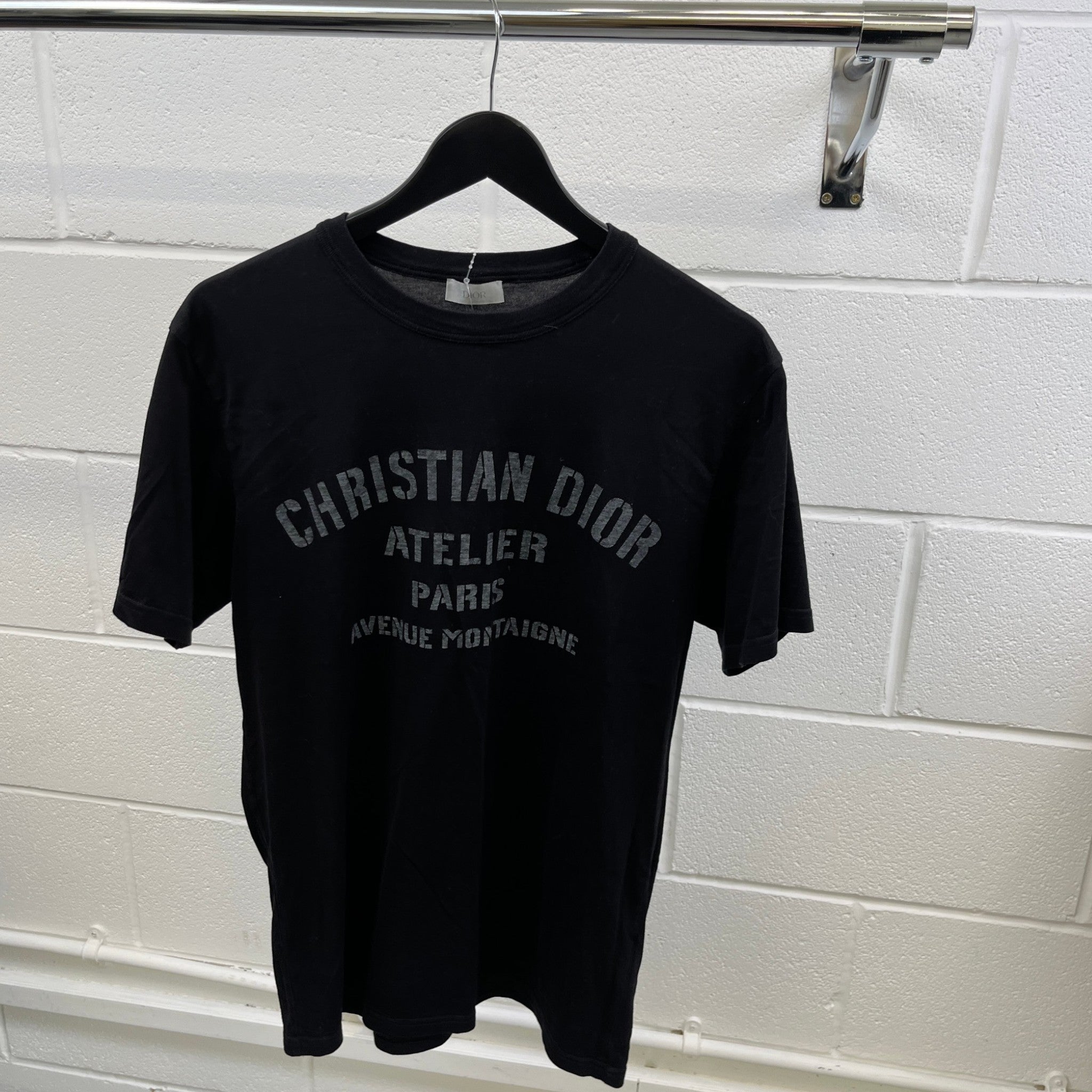 Men's Logo Print T-Shirt Black Size S