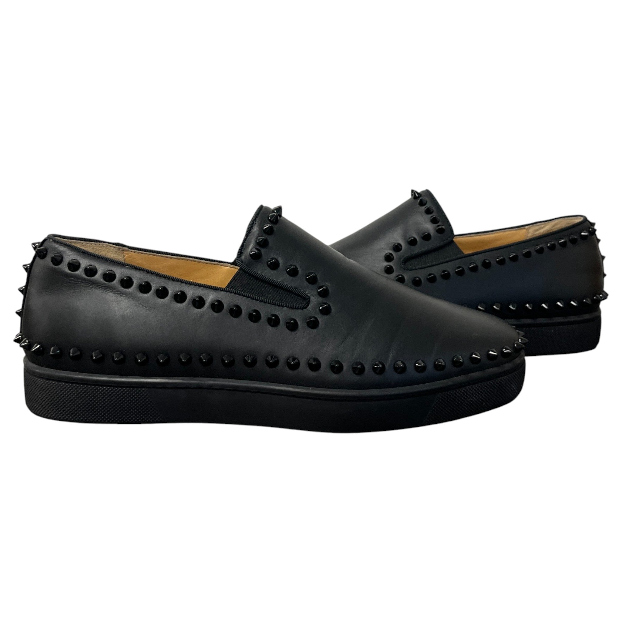 Men's Pik Boat Flat Loafers Black Size EU 41 / UK 7