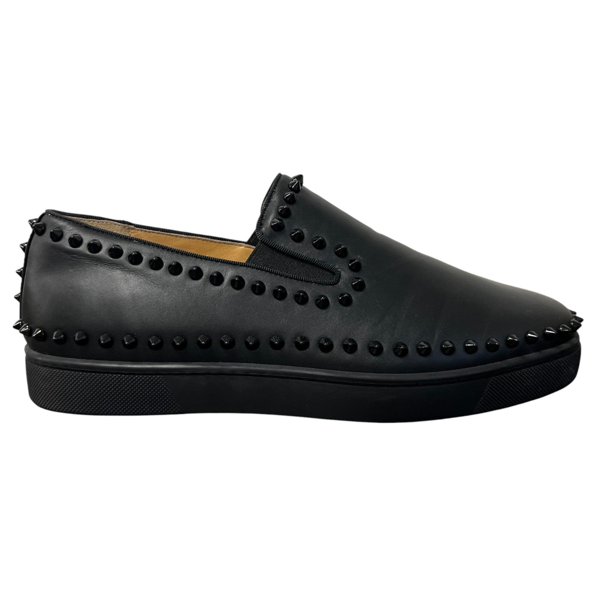 Men's Pik Boat Flat Loafers Black Size EU 41 / UK 7