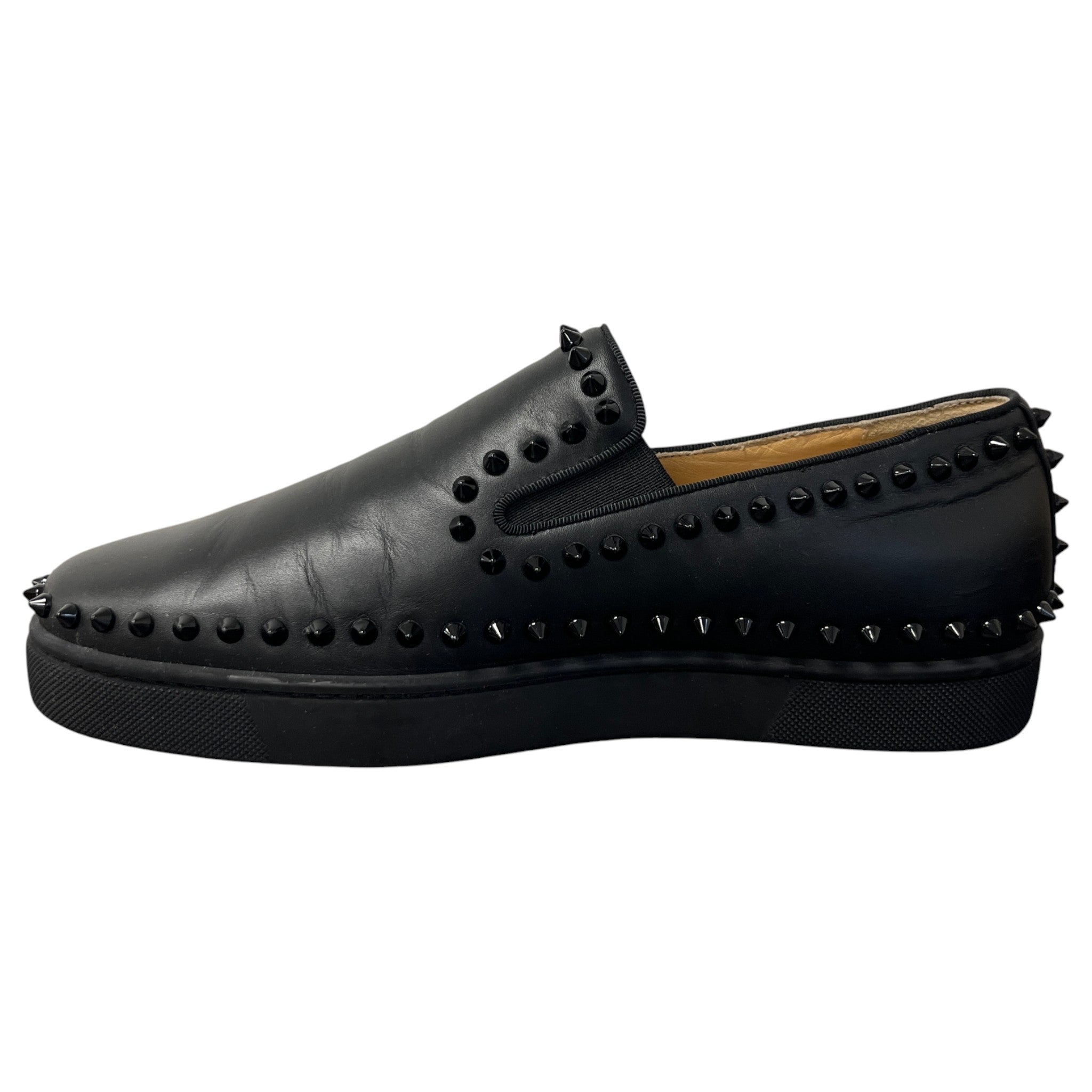 Men's Pik Boat Flat Loafers Black Size EU 41 / UK 7