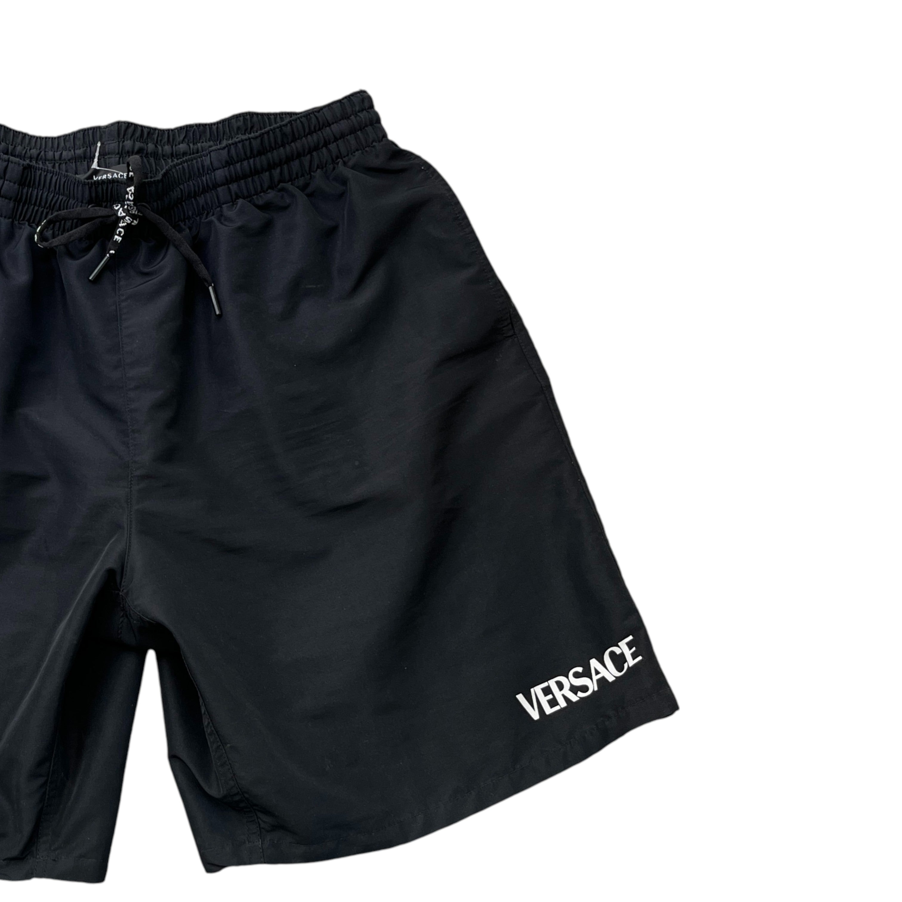 Men's Logo Print Swim Shorts Black Size 34 / UK 6
