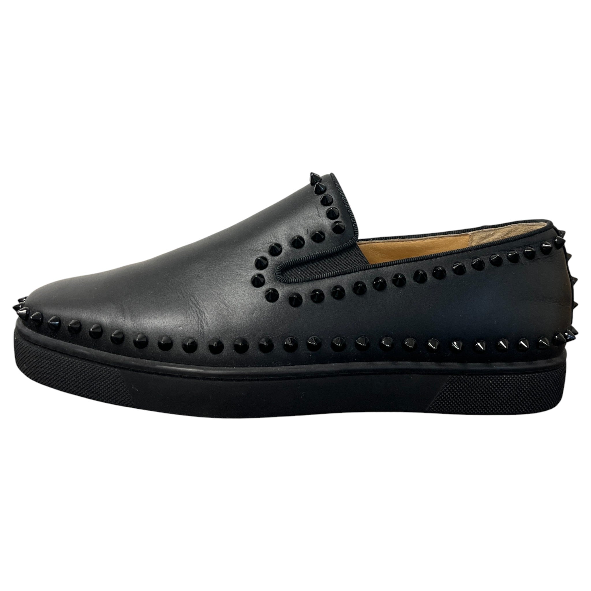 Men's Pik Boat Flat Loafers Black Size EU 41 / UK 7