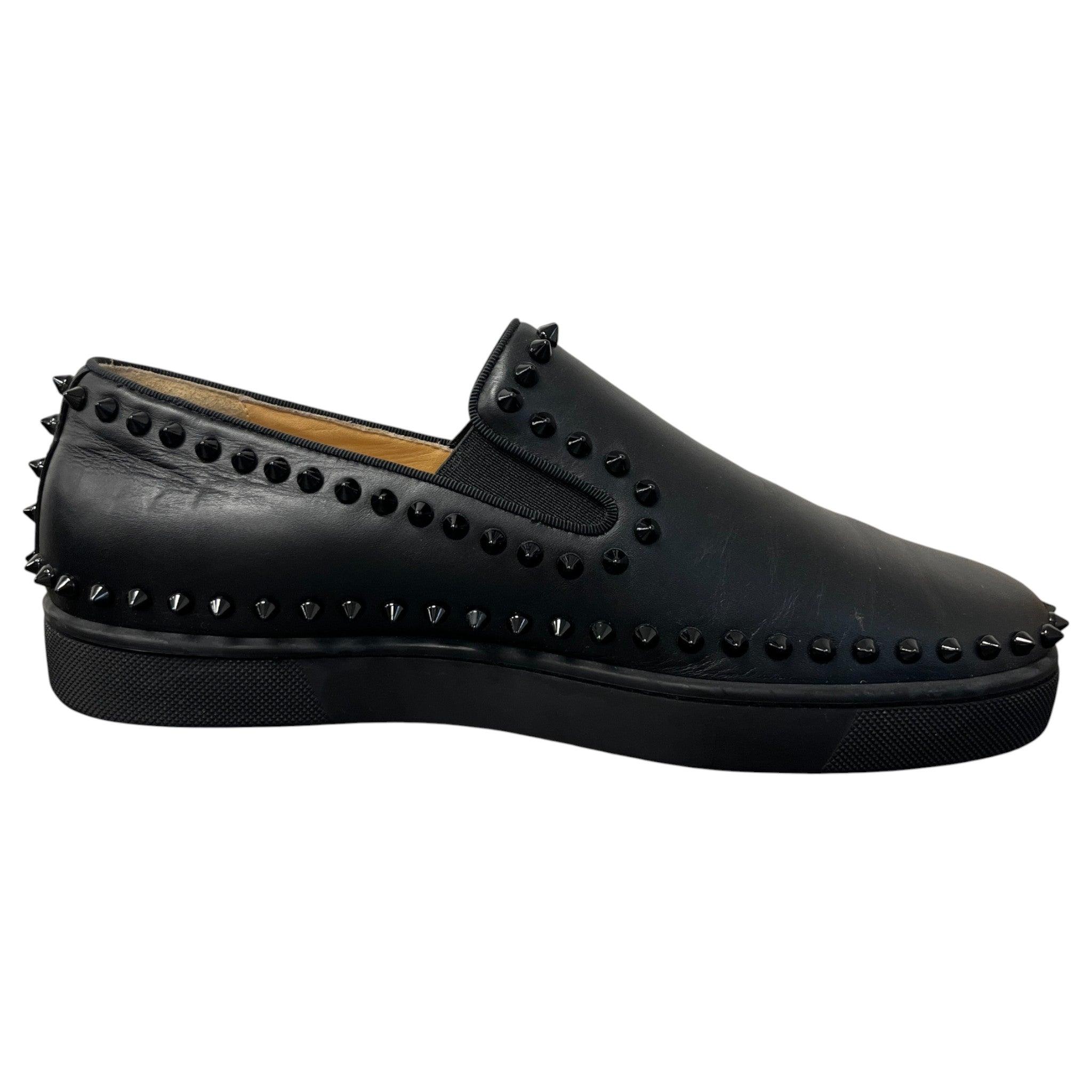 Men's Pik Boat Flat Loafers Black Size EU 41 / UK 7