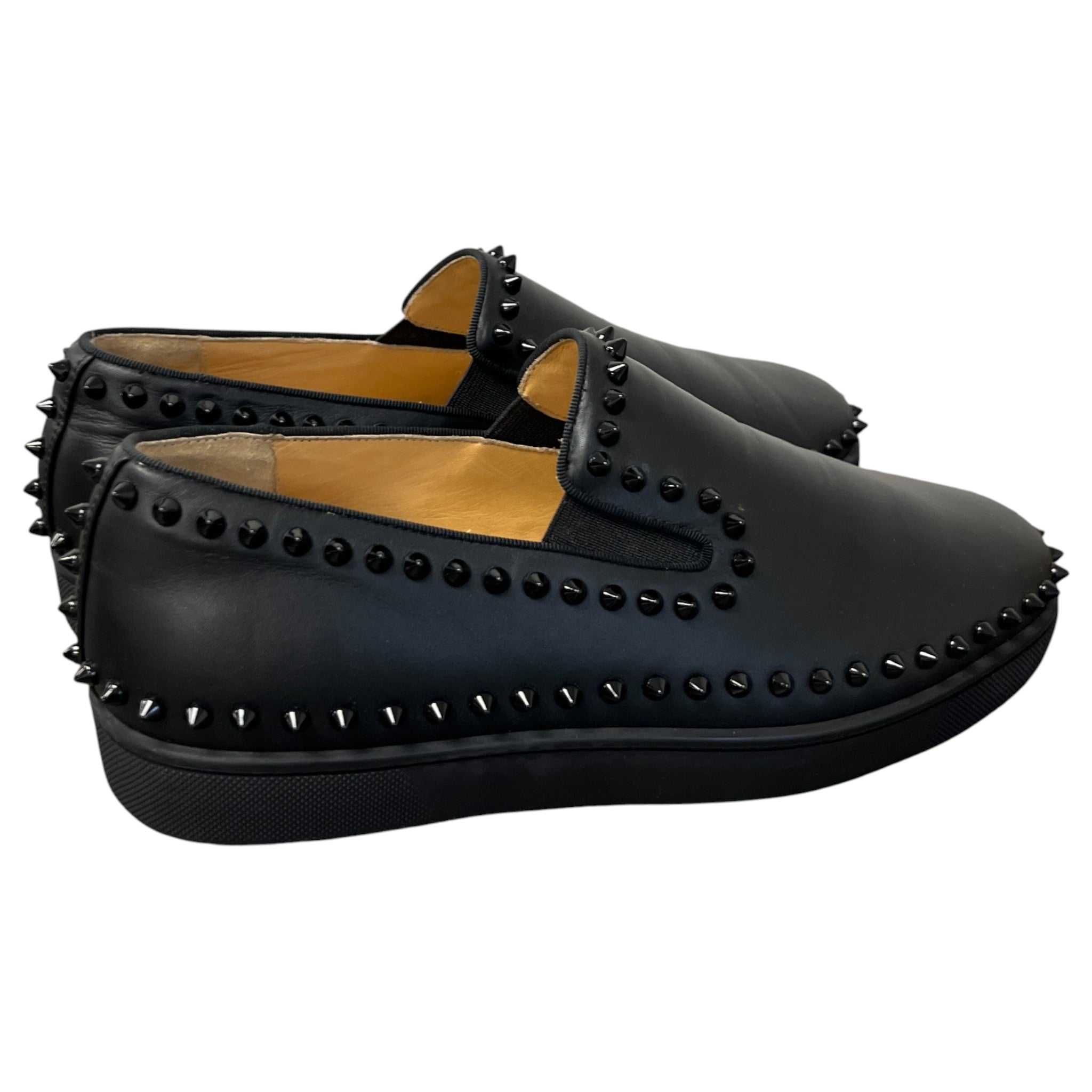 Men's Pik Boat Flat Loafers Black Size EU 41 / UK 7