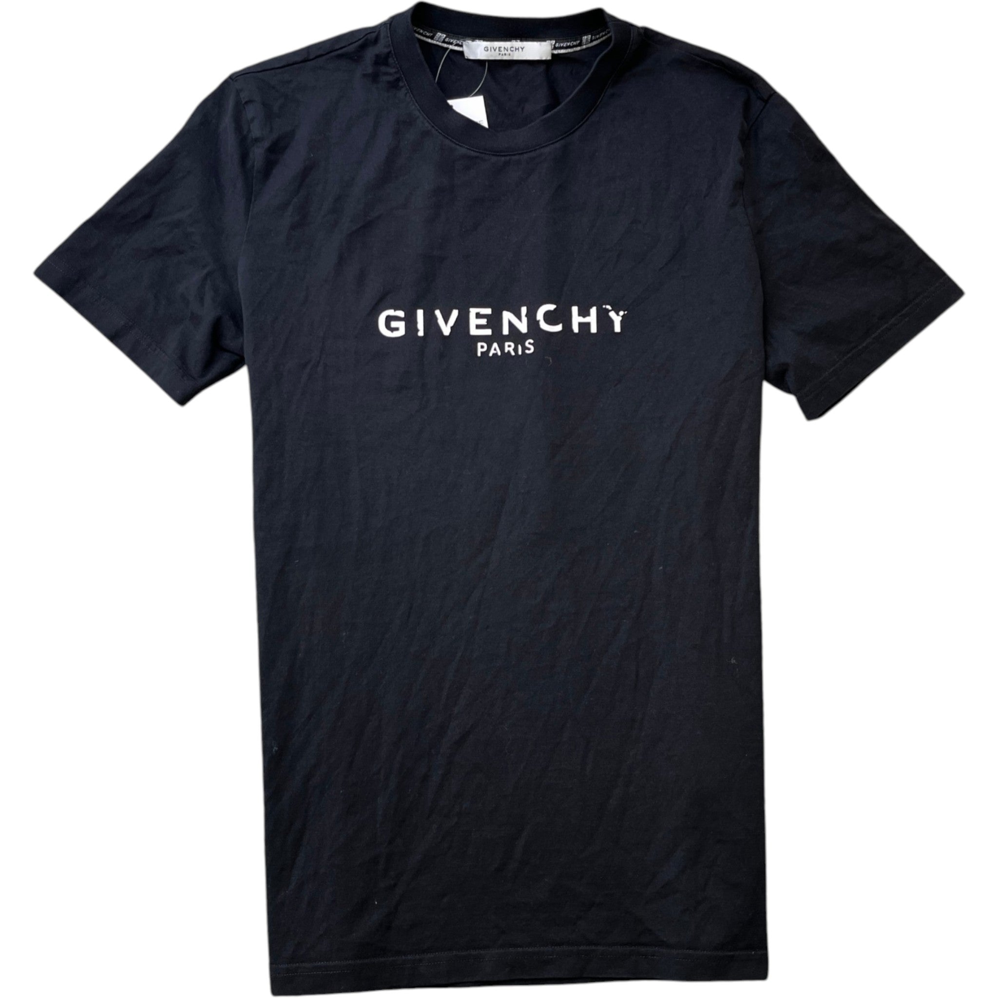 Men's Distressed Logo Top Black Size M