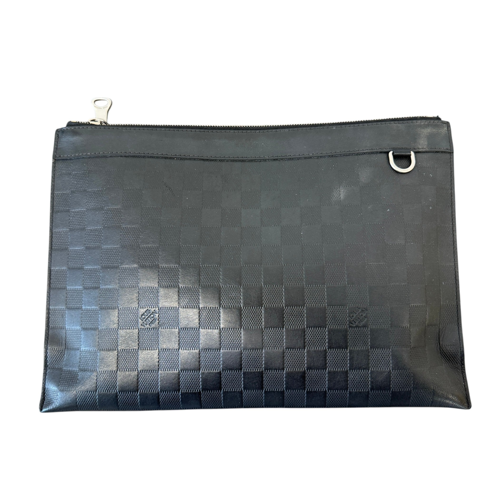 Men's Damier Discovery Pochette Pouch Black