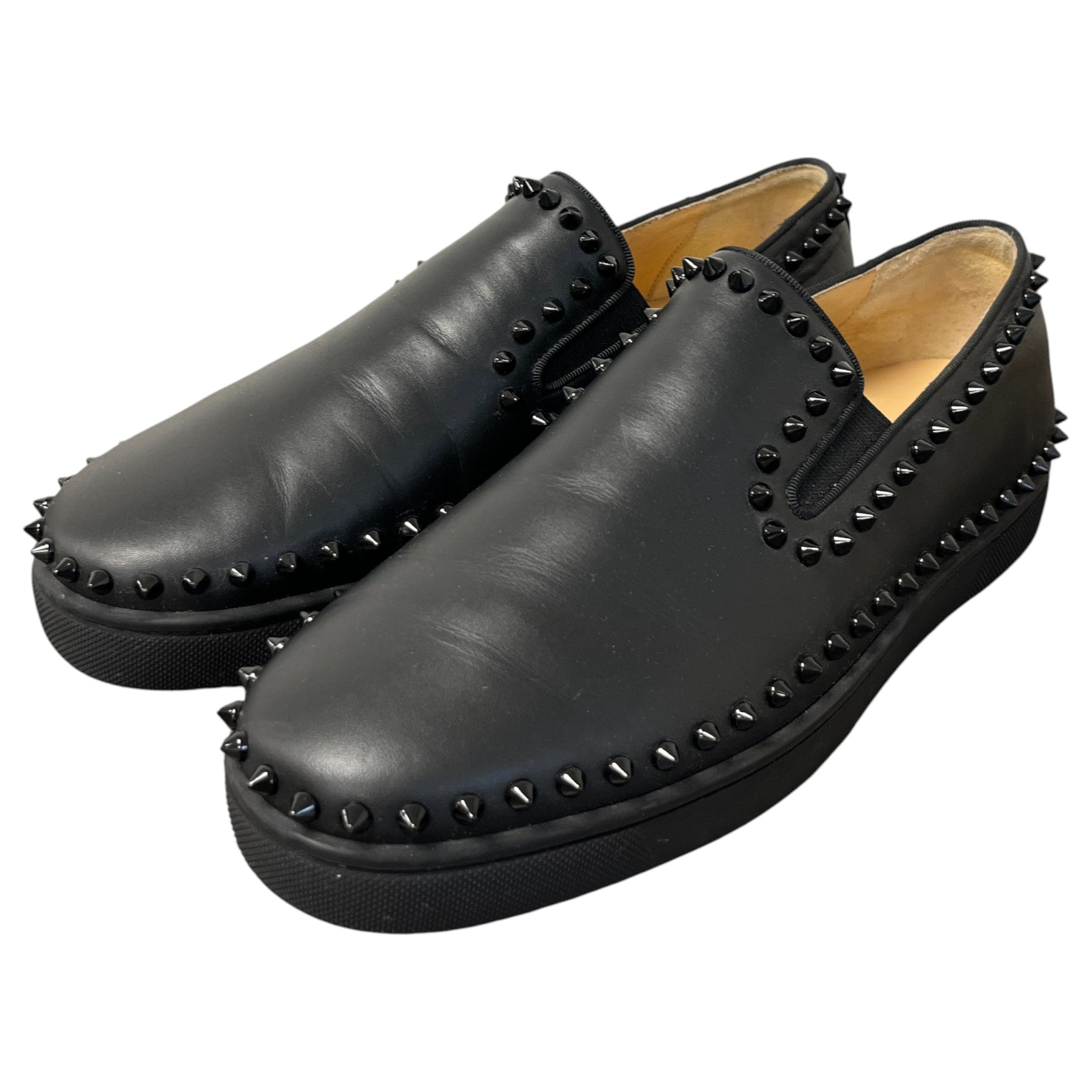 Men's Pik Boat Flat Loafers Black Size EU 41 / UK 7