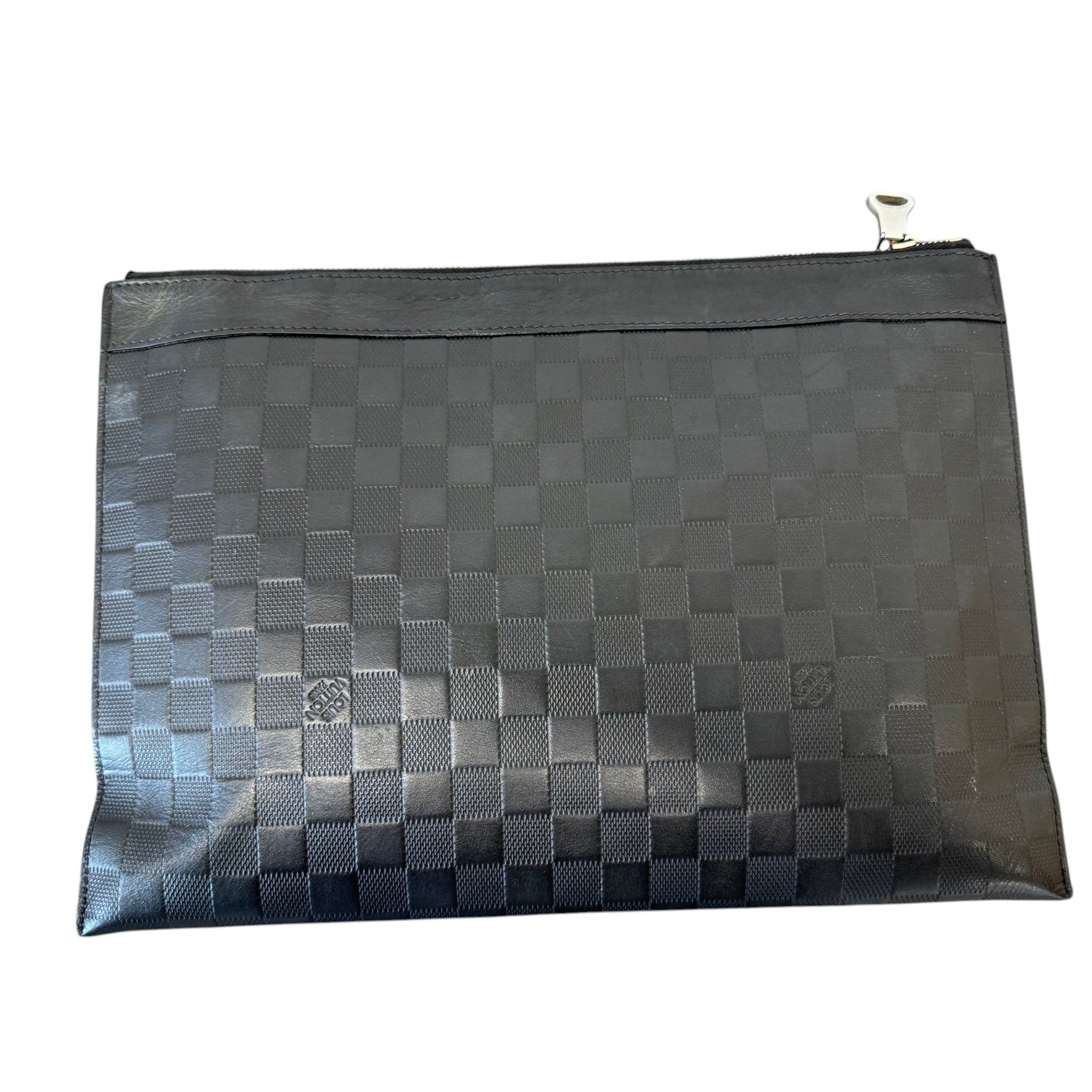 Men's Damier Discovery Pochette Pouch Black