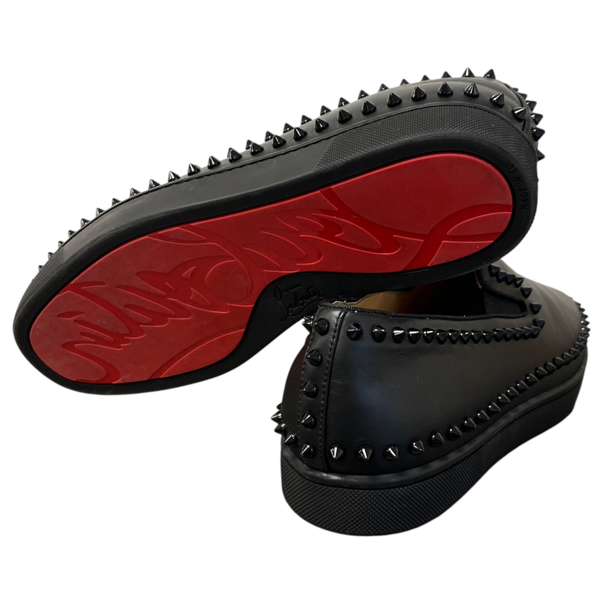 Men's Pik Boat Flat Loafers Black Size EU 41 / UK 7