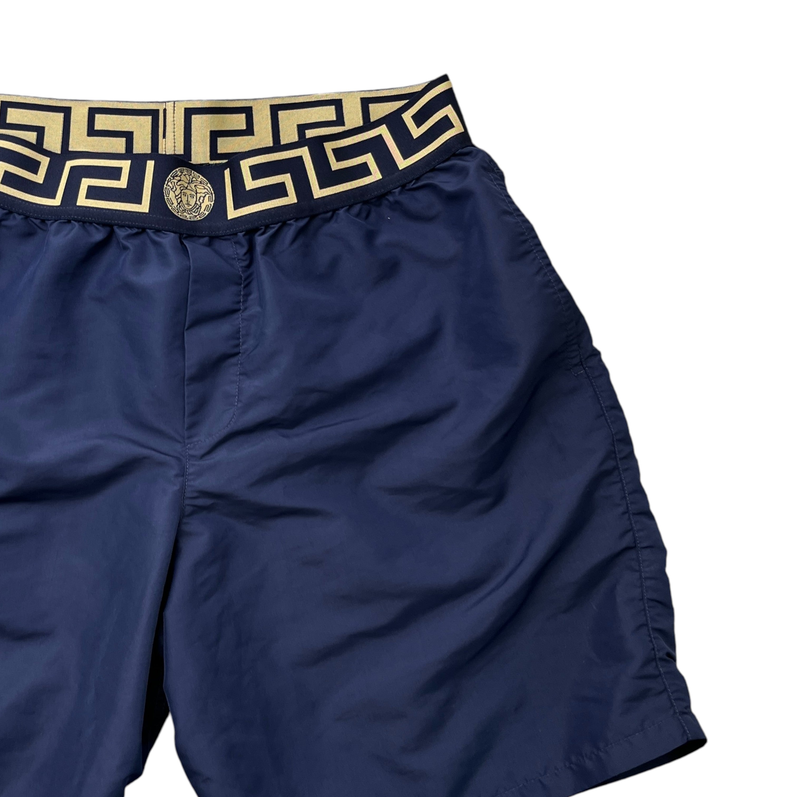 Men's Greca Border Swim Shorts Navy Size M