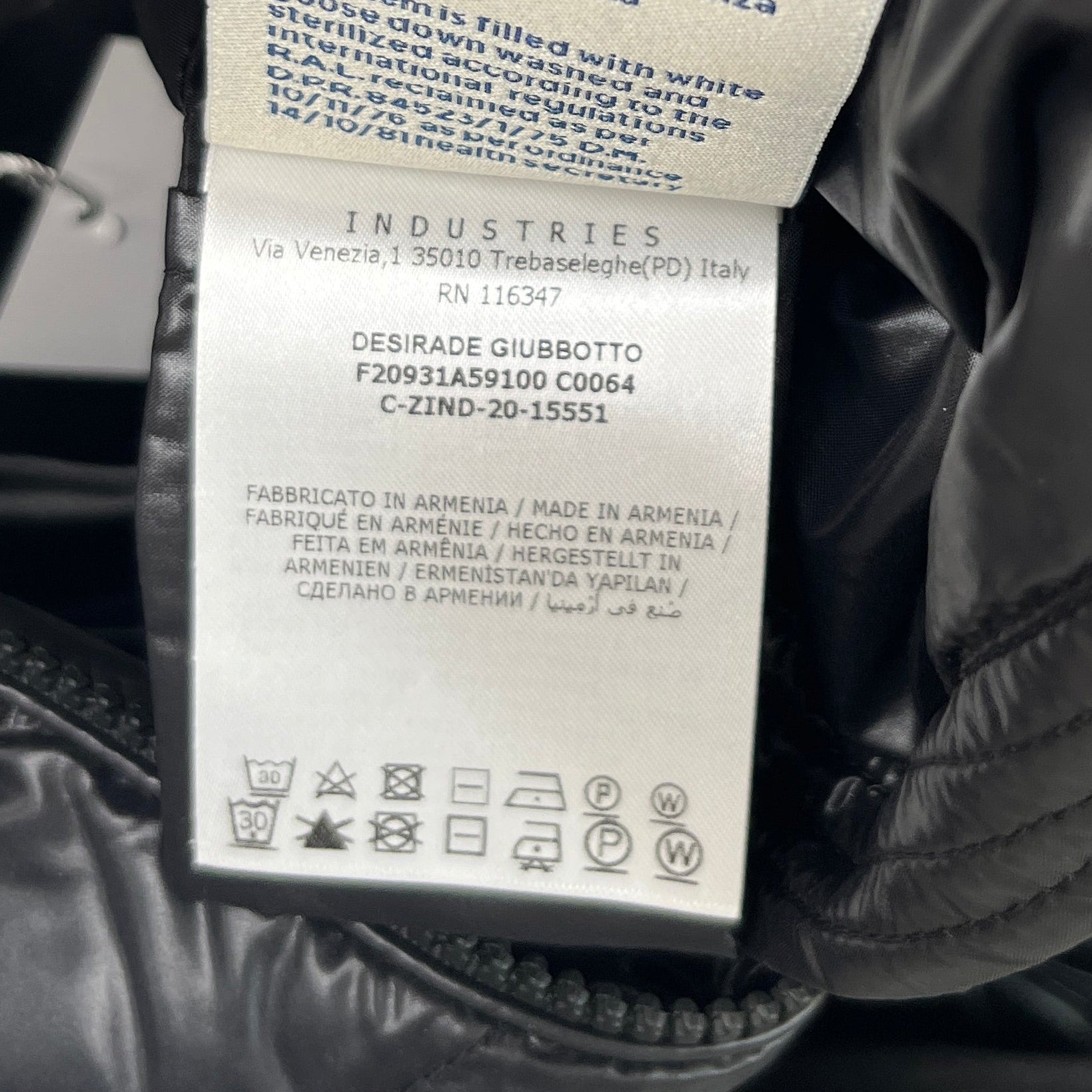 Women's Desirade Down Jacket Black Size 0 / UK 4