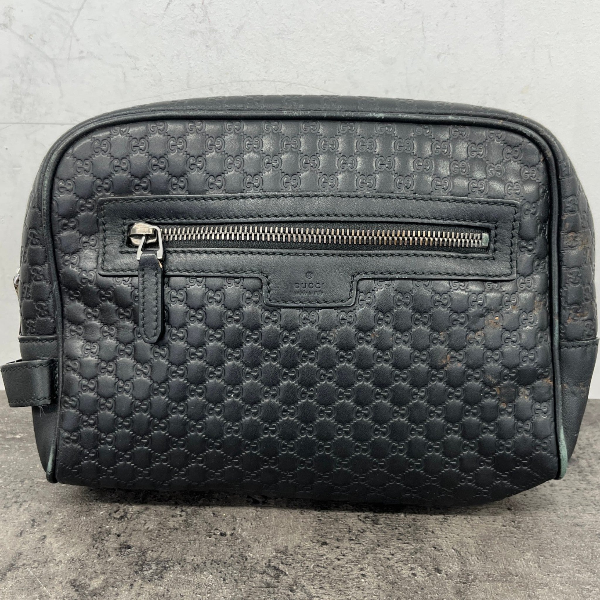 Men's Microguccissima Toiletry Bag Black