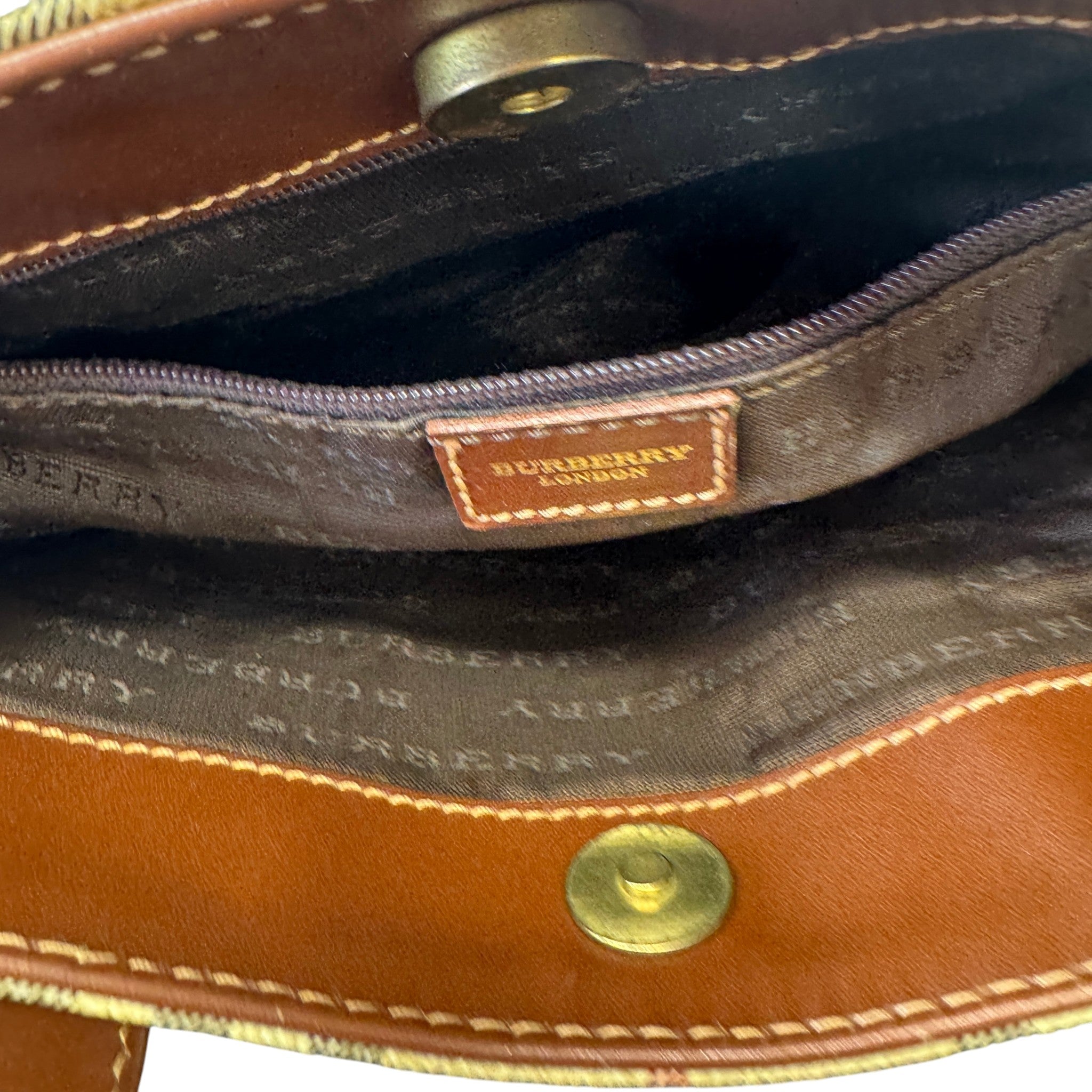 Men's Checkered Bag Beige