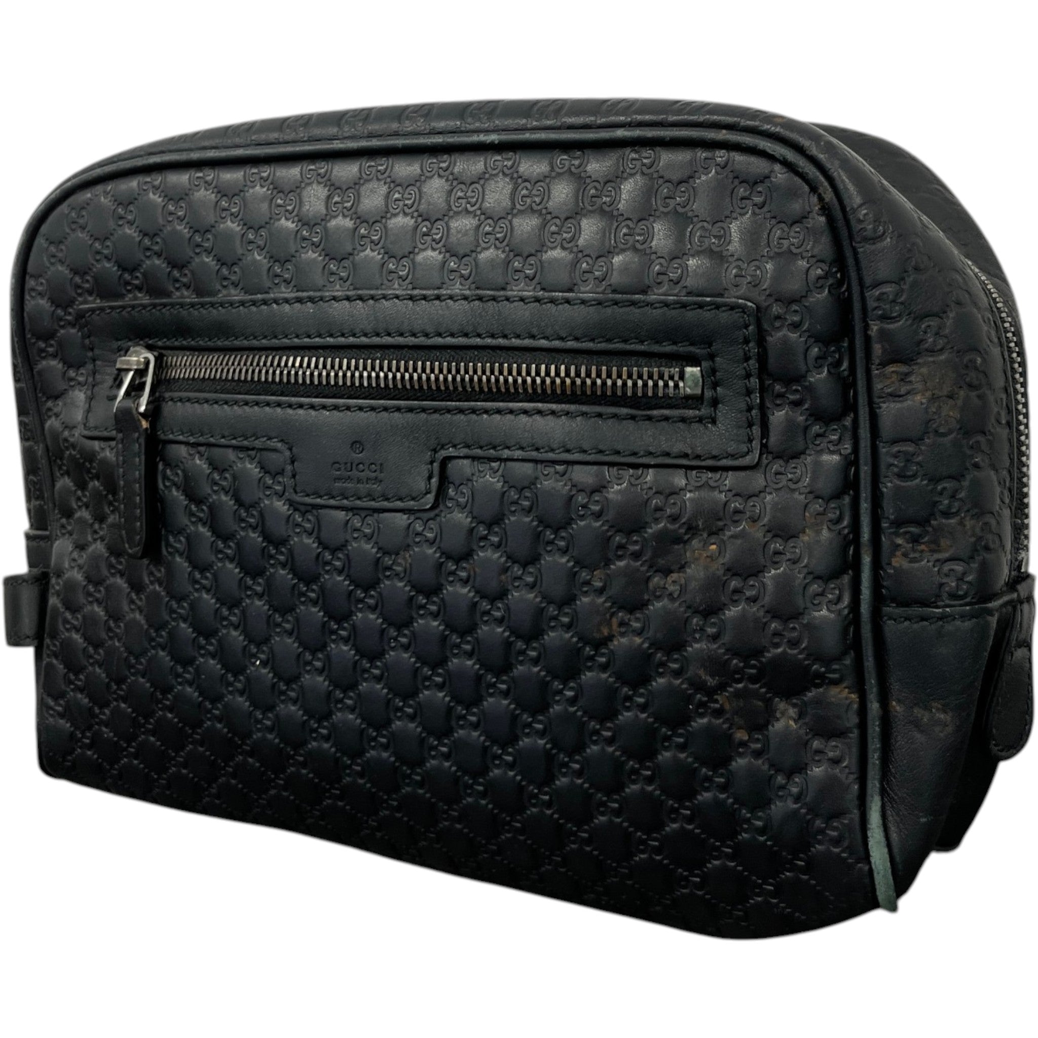 Men's Microguccissima Toiletry Bag Black