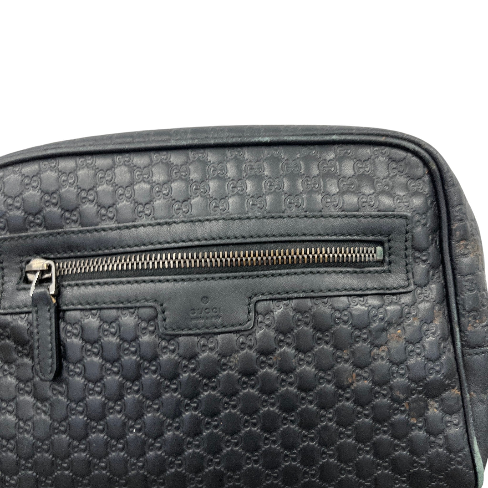 Men's Microguccissima Toiletry Bag Black