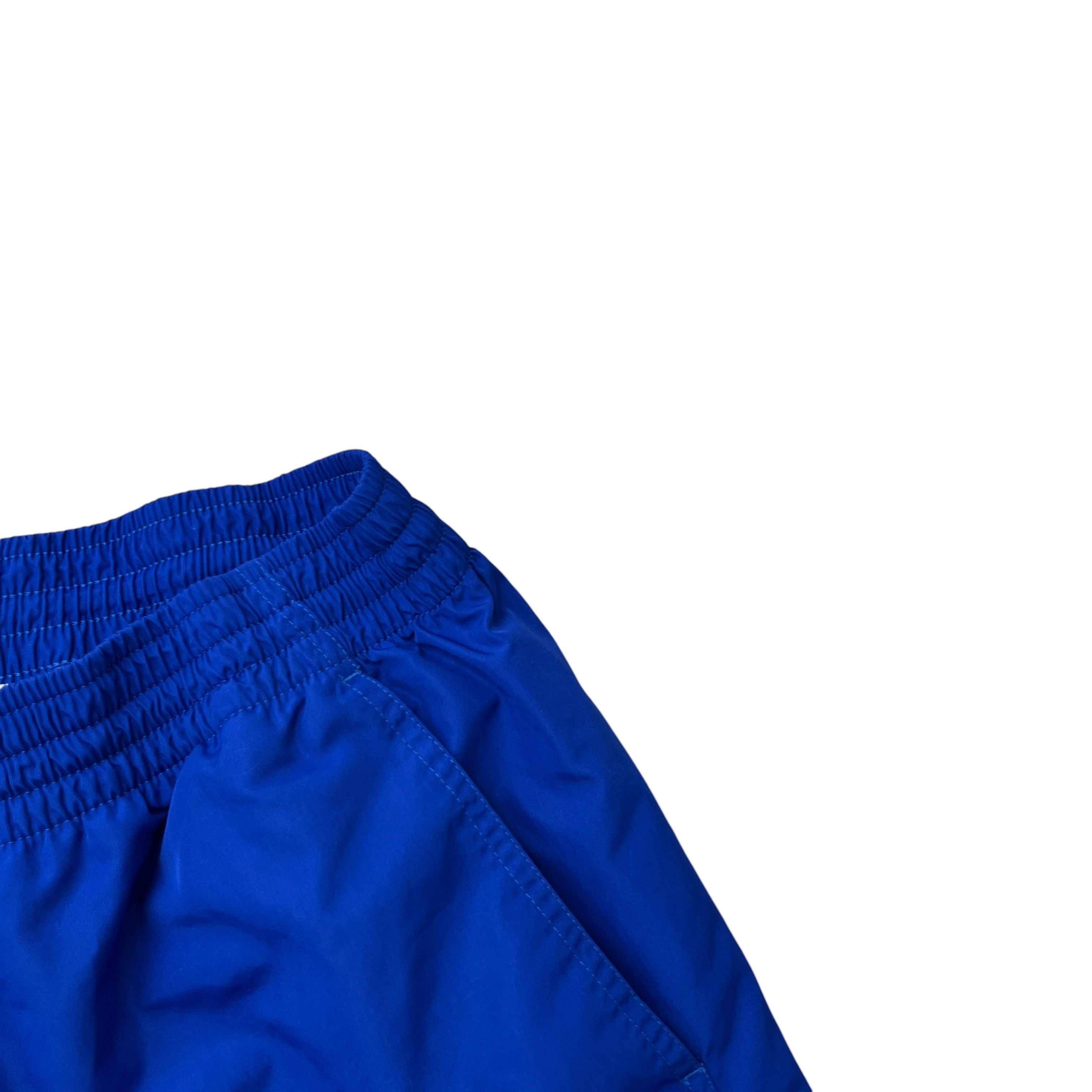 Men's Plaque Logo Swim Shorts Blue Size XL