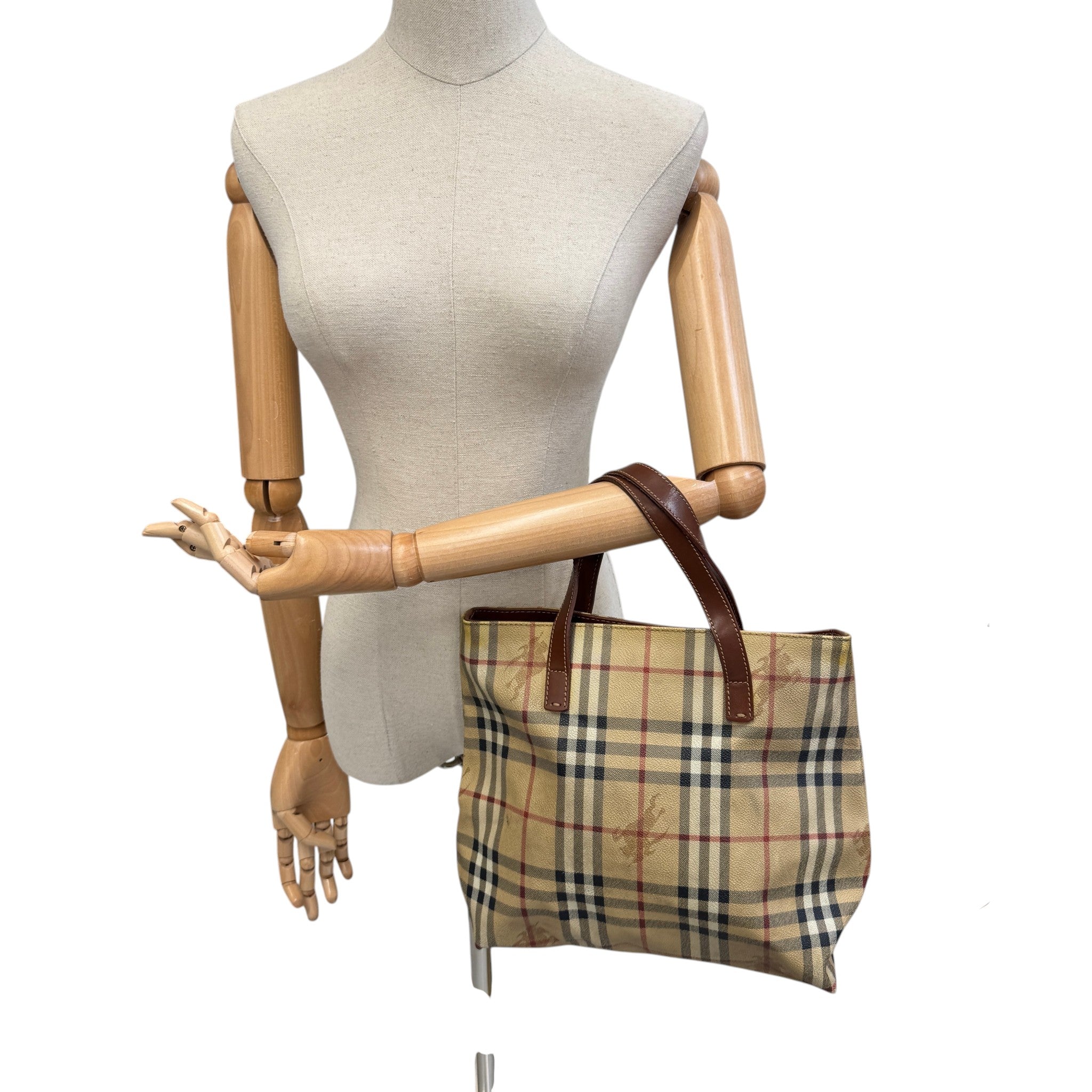 Men's Checkered Bag Beige