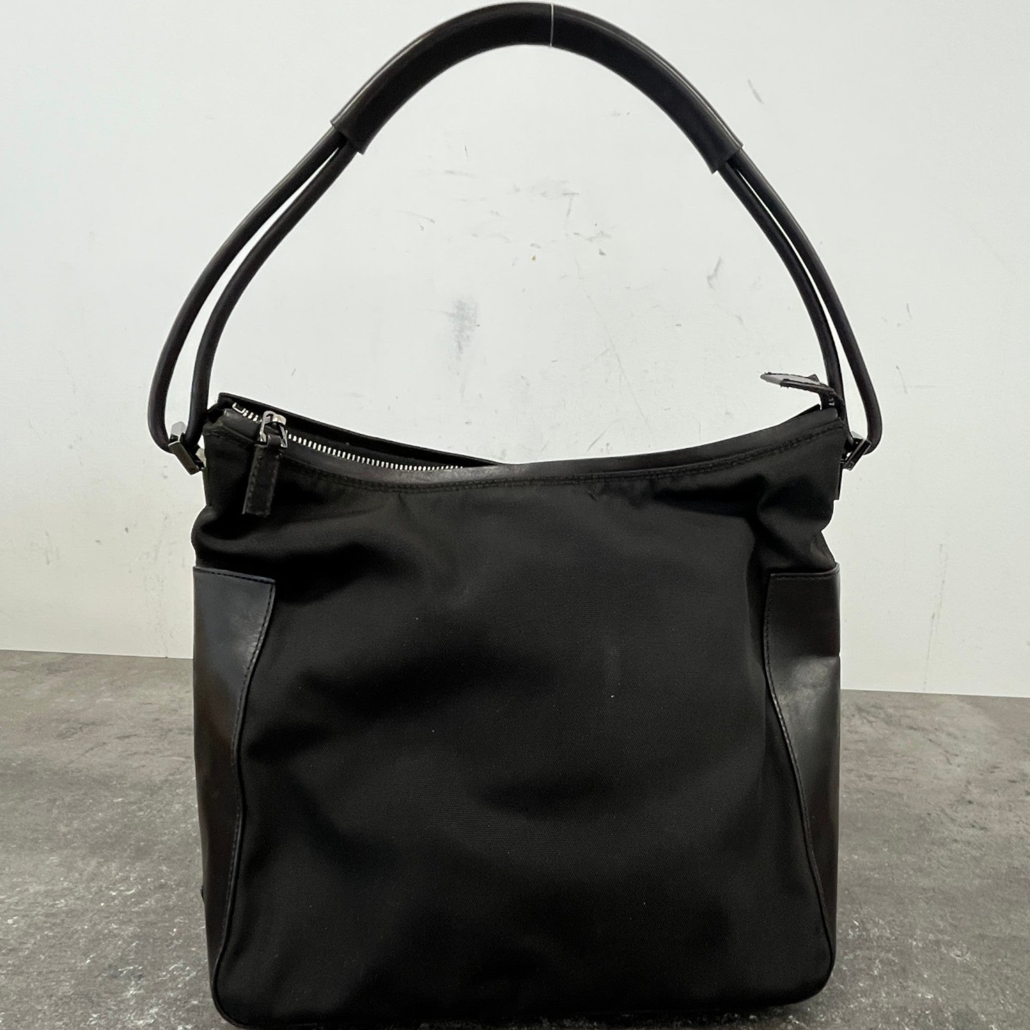 Women's Nylon Shoulder Bag Black