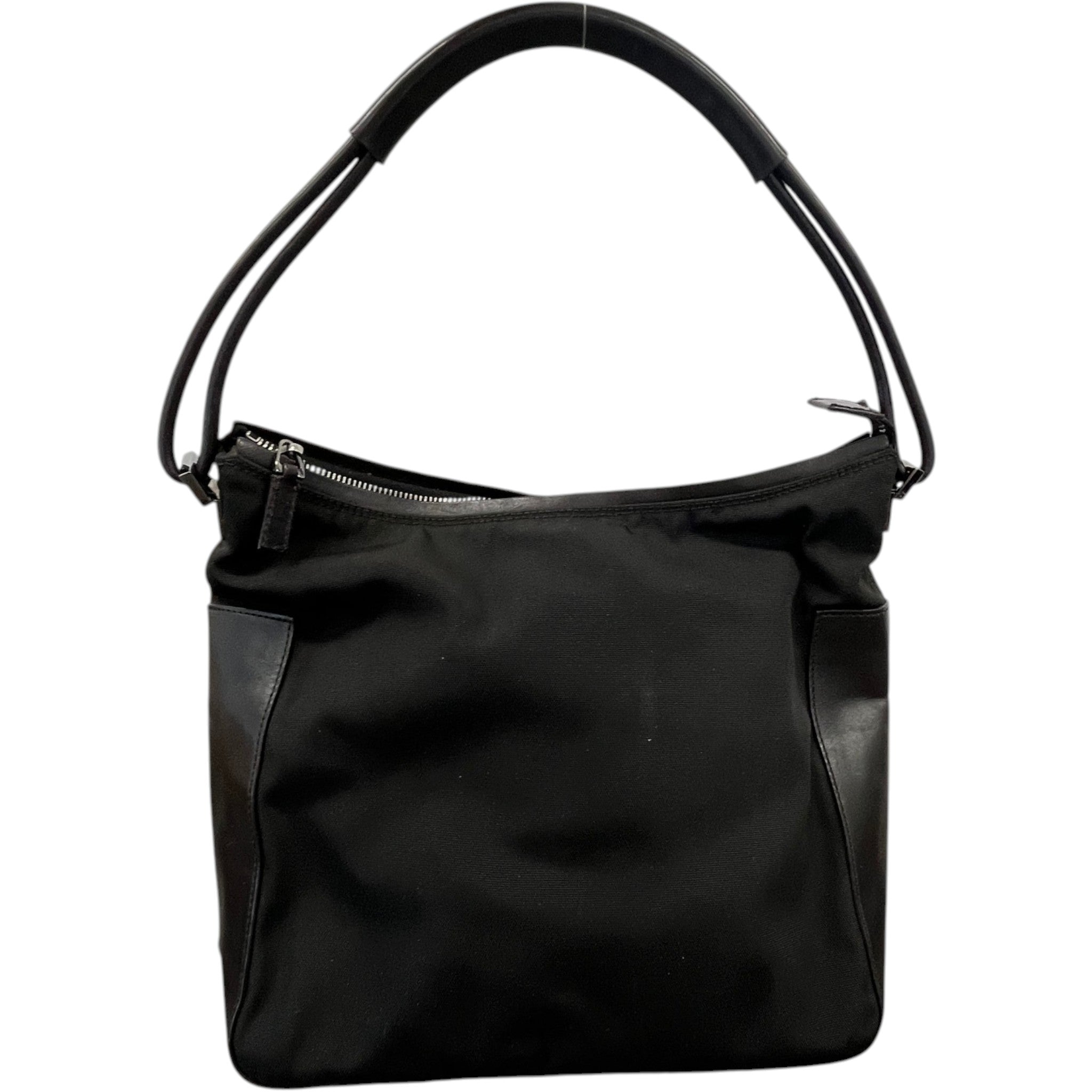 Women's Nylon Shoulder Bag Black