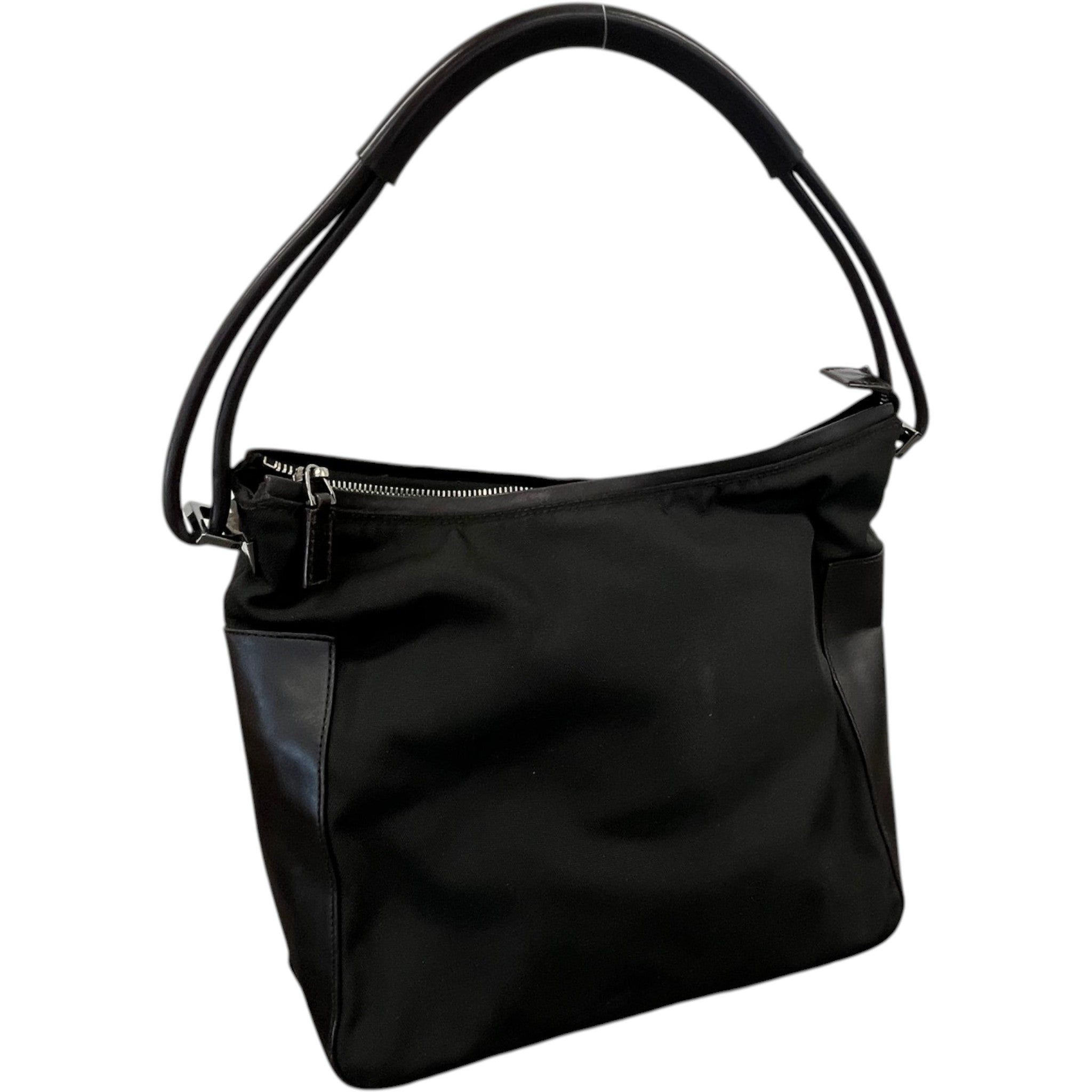 Women's Nylon Shoulder Bag Black