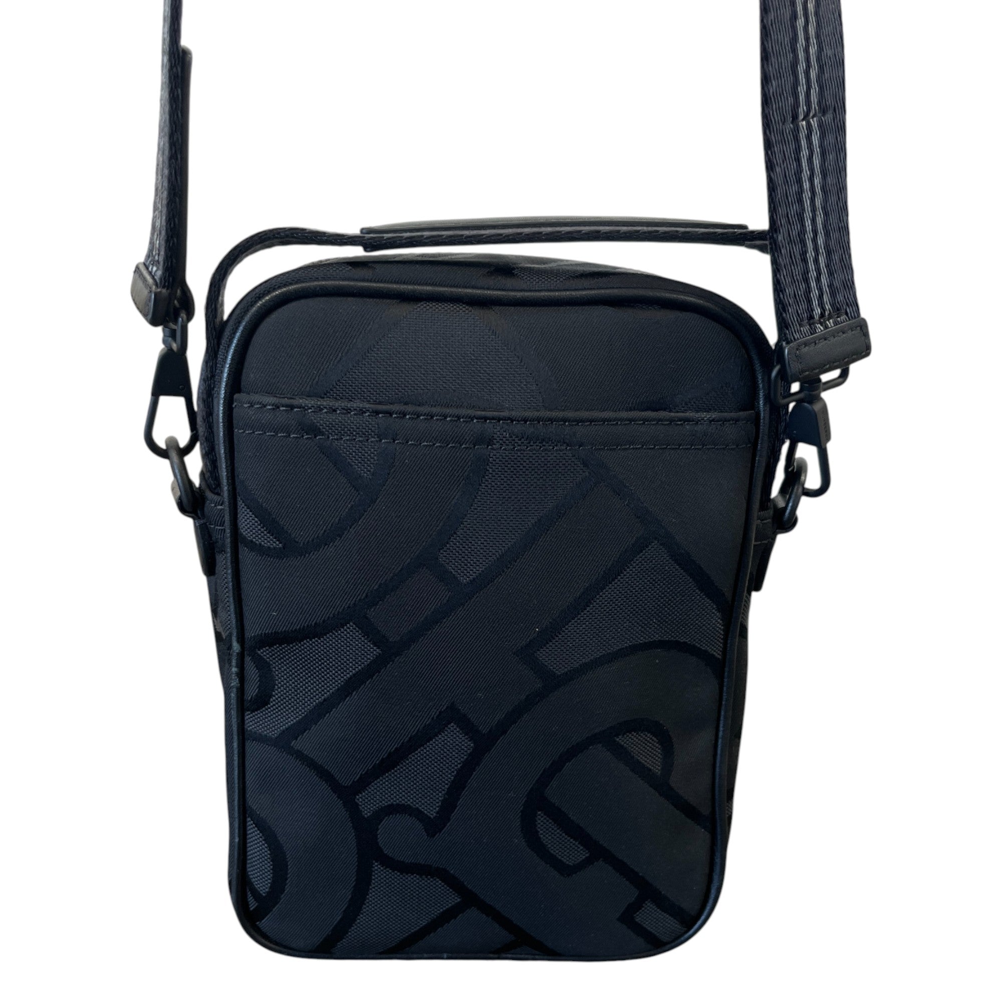 Men's Monogram Jacquard Messenger Bag Black