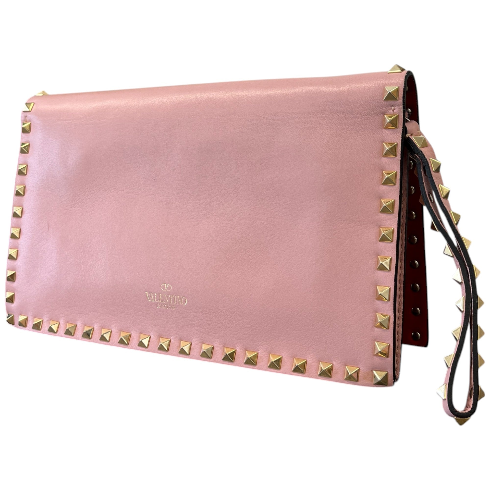Women's Rockstud Wristlet Clutch Pink
