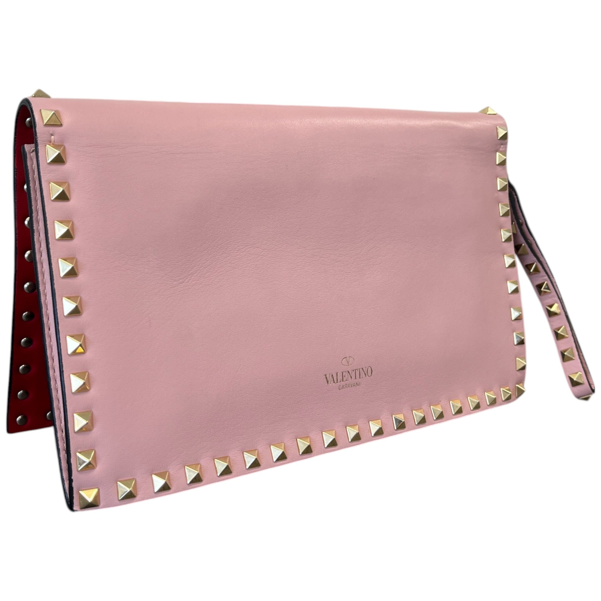 Women's Rockstud Wristlet Clutch Pink
