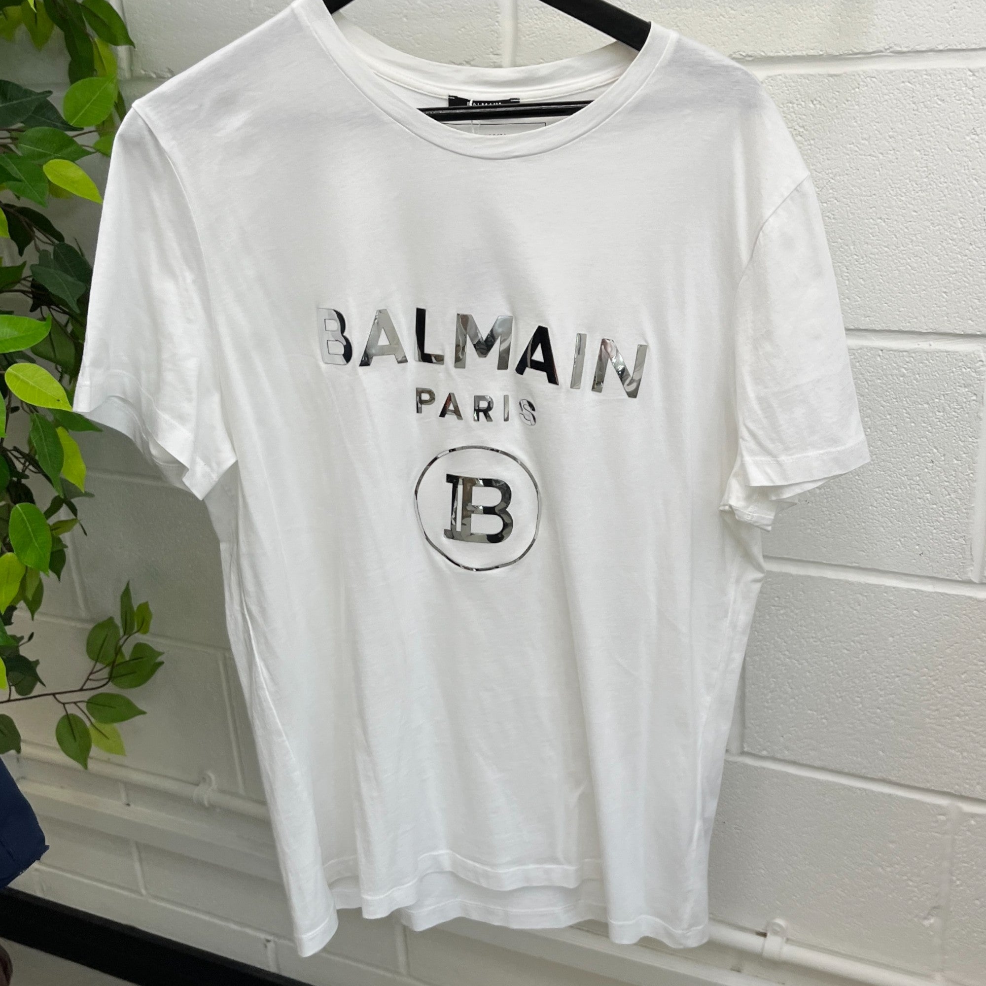 Men's Logo Print T-Shirt White Size IT 44 / UK XS