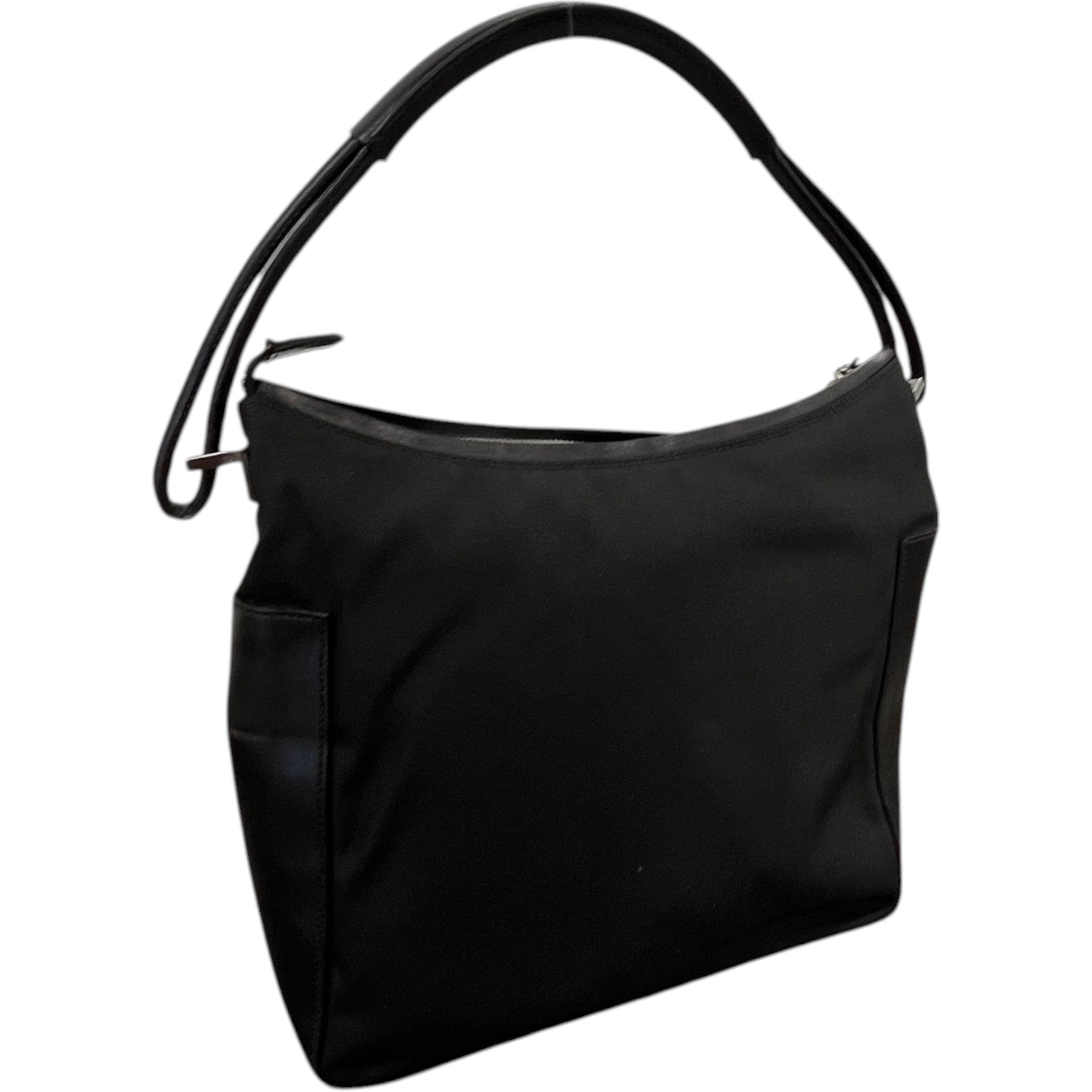 Women's Nylon Shoulder Bag Black