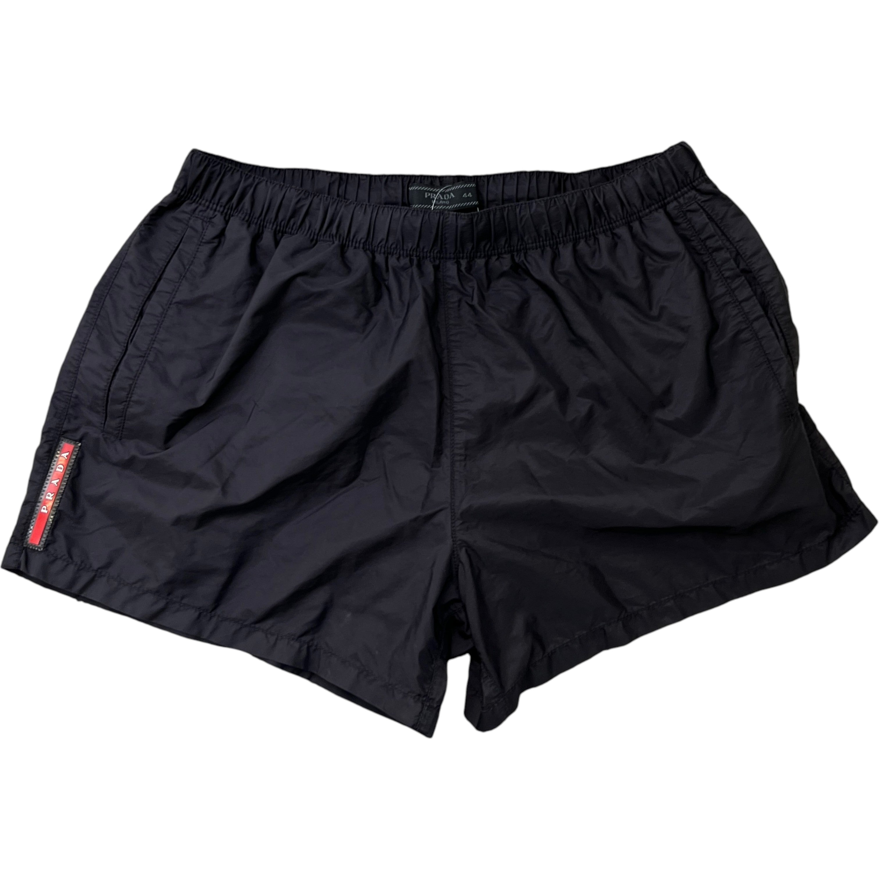 Men's Tab Logo Swim Shorts Black Size W28 / IT 44