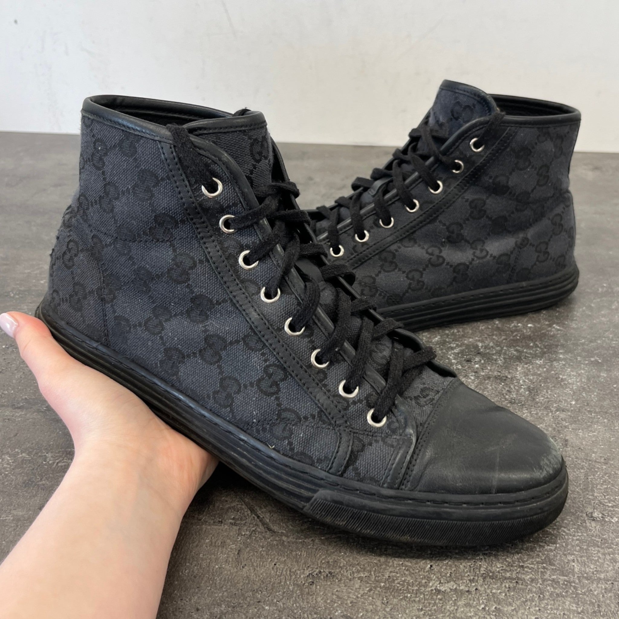 Men's Gg Supreme High Trainers Black Size EU 42 / UK 8