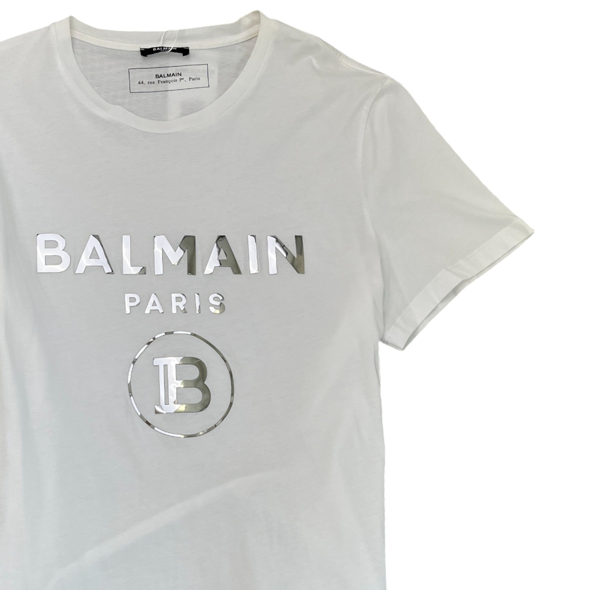 Men's Logo Print T-Shirt White Size IT 44 / UK XS