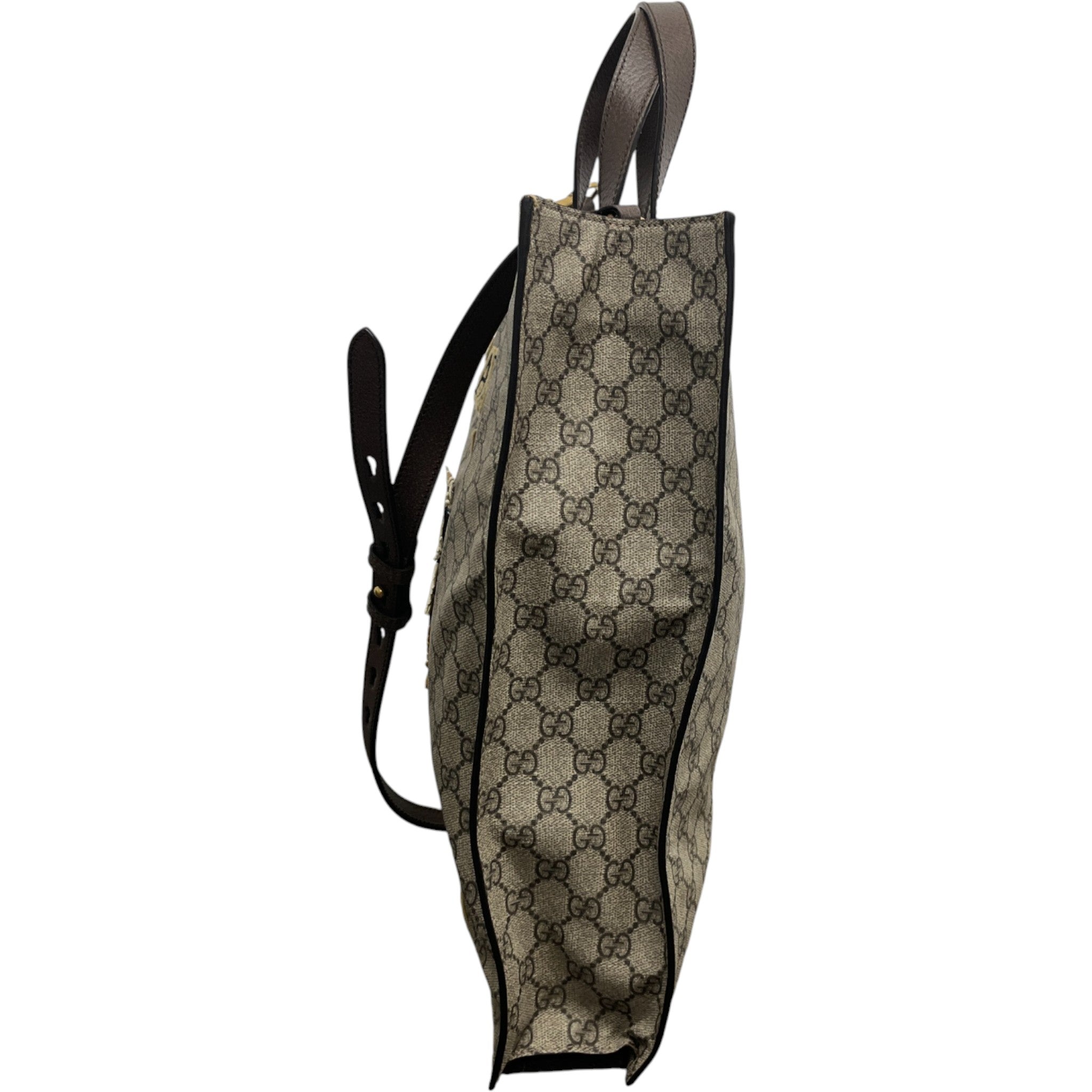 Women's Gg Supreme Tiger Patch Paramour Tote Bag Beige