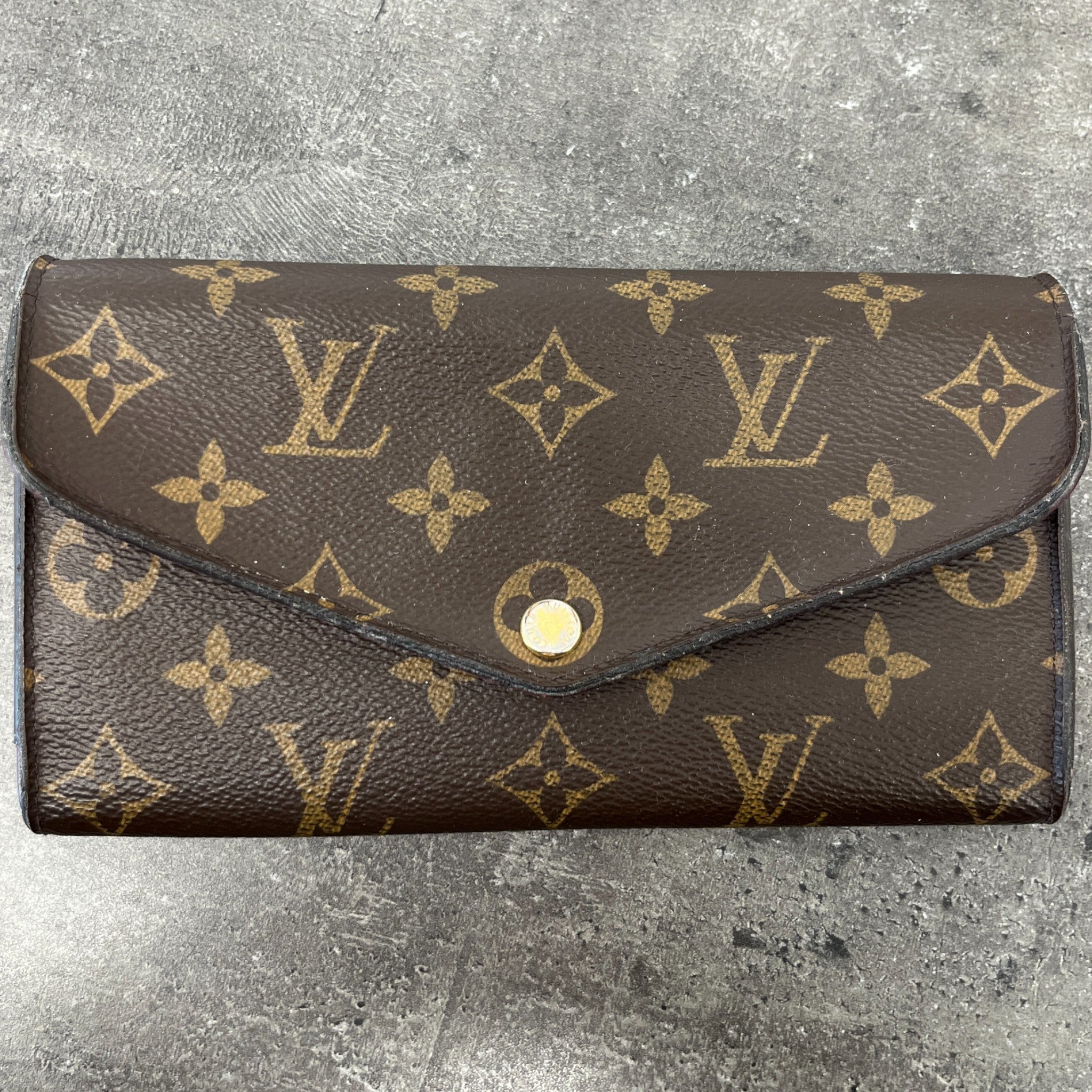 Women's Sarah Monogram Canvas Wallet Brown