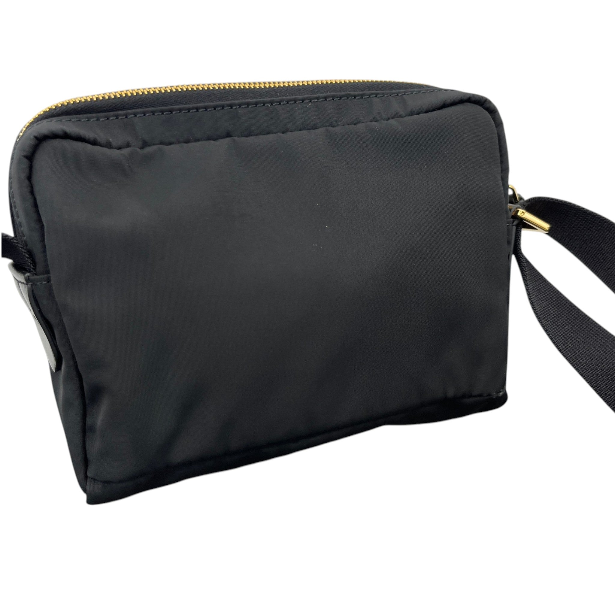 Men's Plaque Logo Messenger Bag Black