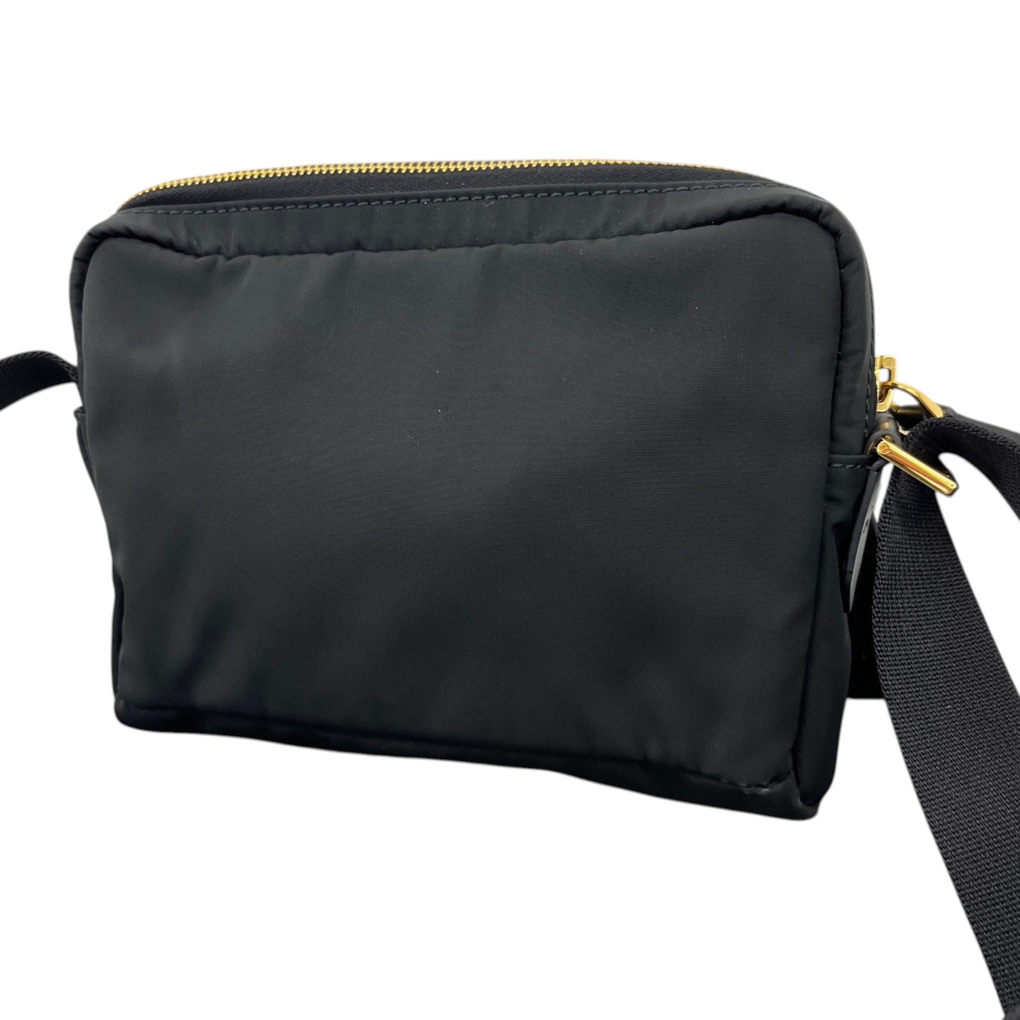 Men's Plaque Logo Messenger Bag Black
