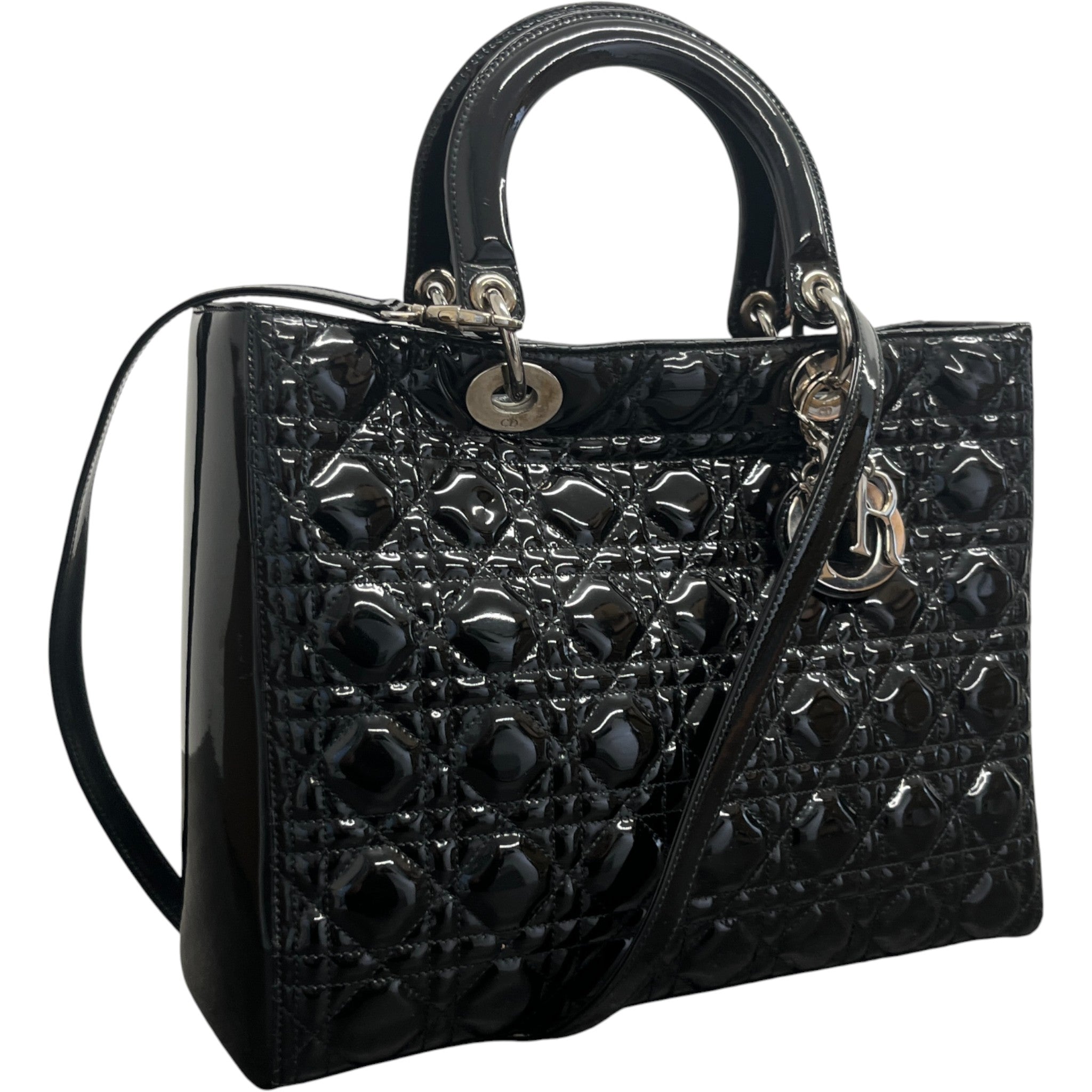 Women's Large Lady Dior Medium Bag Black