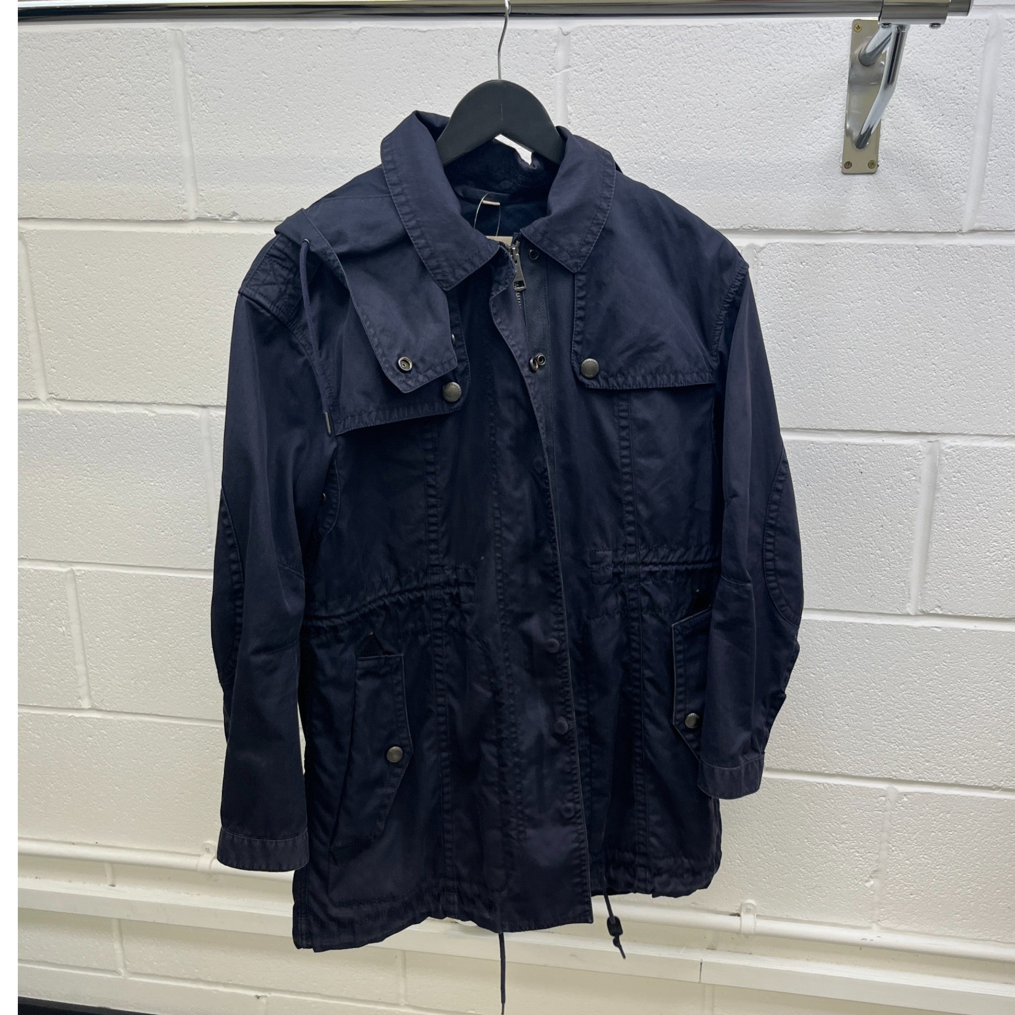 Women's Hooded Trench Jacket Navy Size IT 38 / UK 6