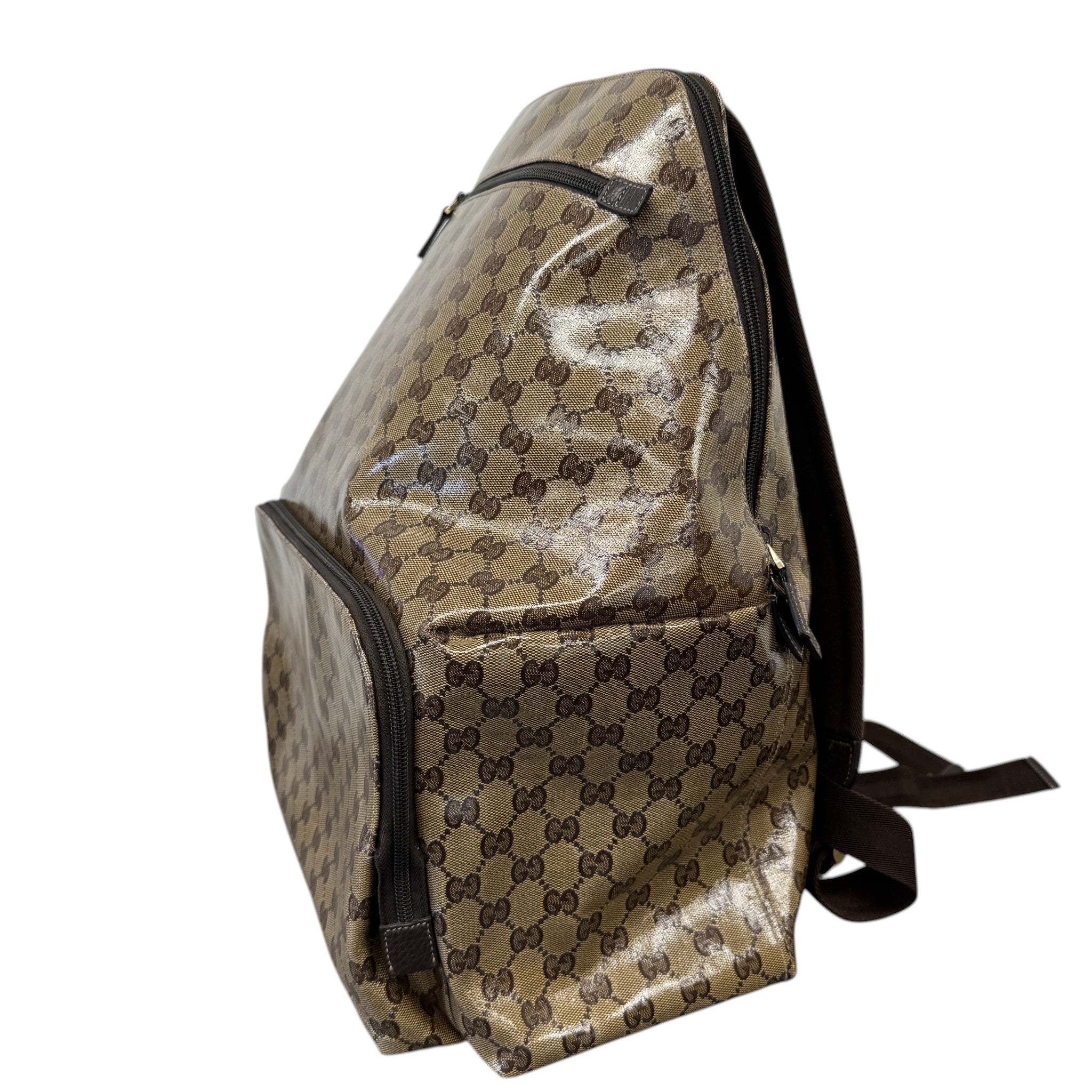 Men's Crystal Monogram Backpack Brown