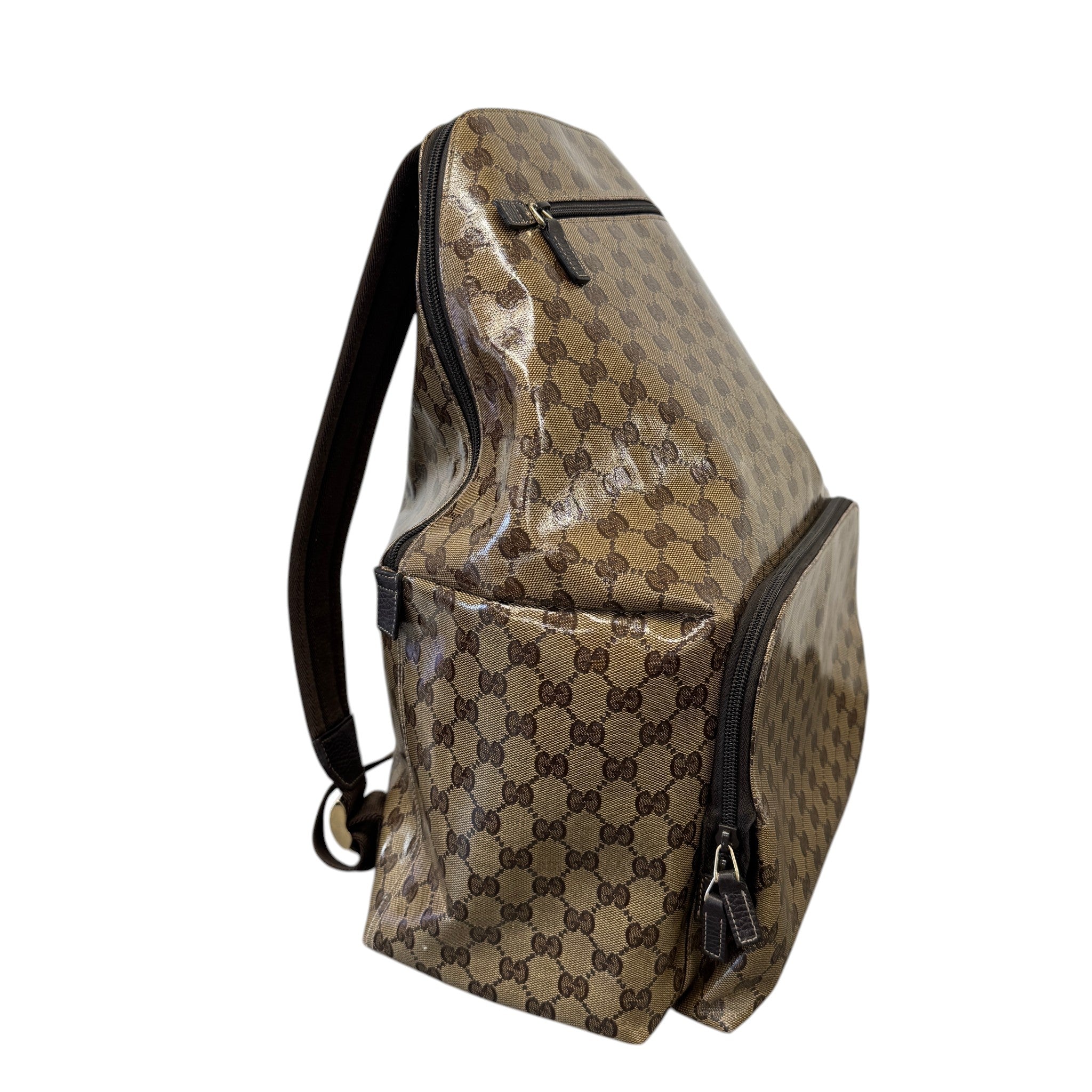 Men's Crystal Monogram Backpack Brown
