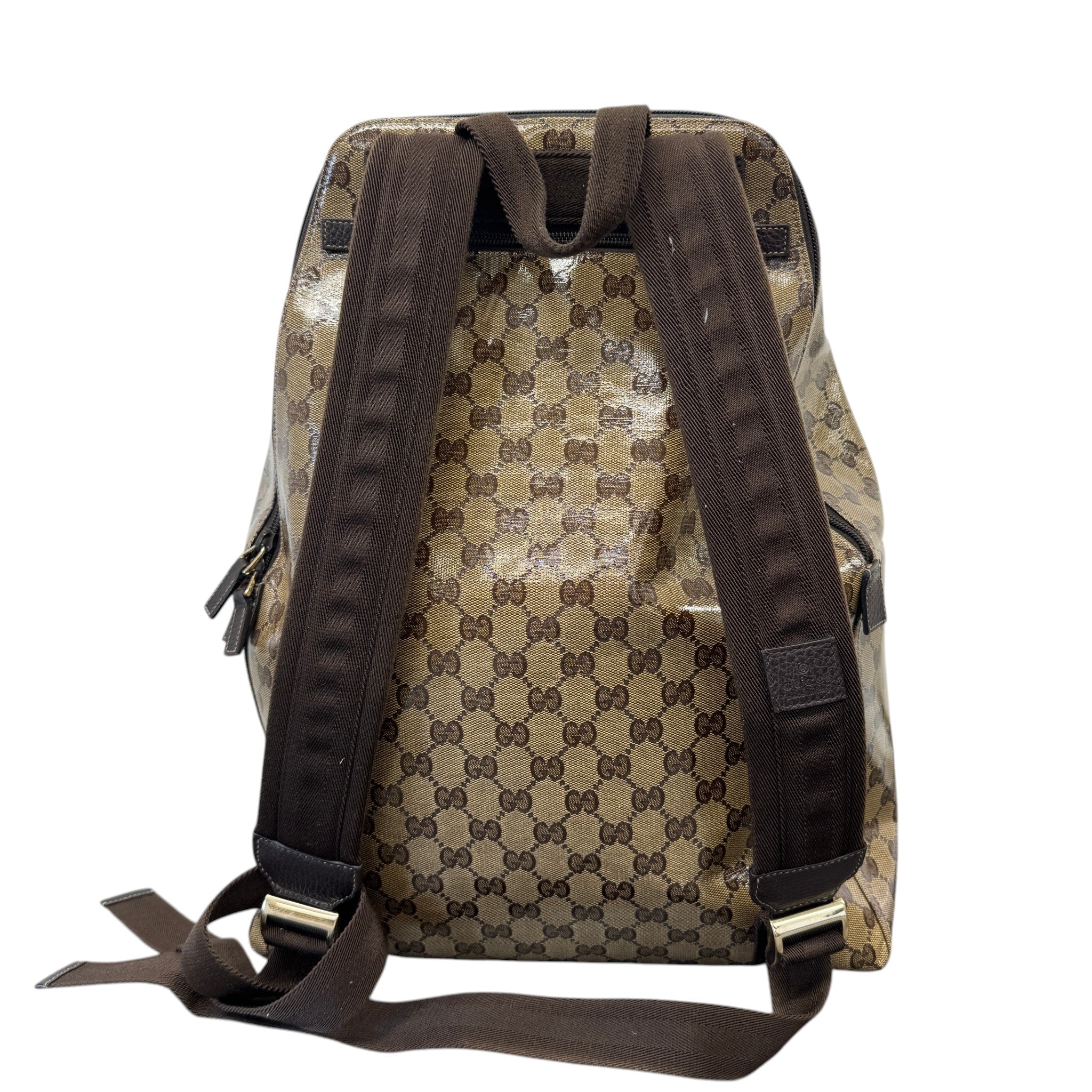 Men's Crystal Monogram Backpack Brown