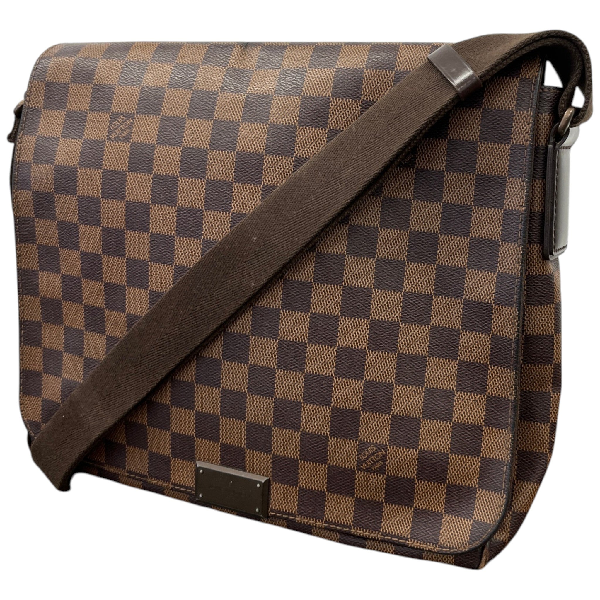 Men's Damier Ebene District Mm Messenger Bag Brown