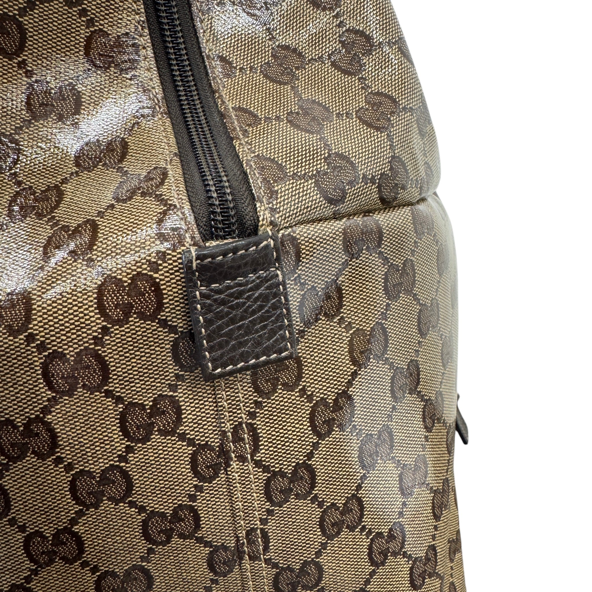Men's Crystal Monogram Backpack Brown